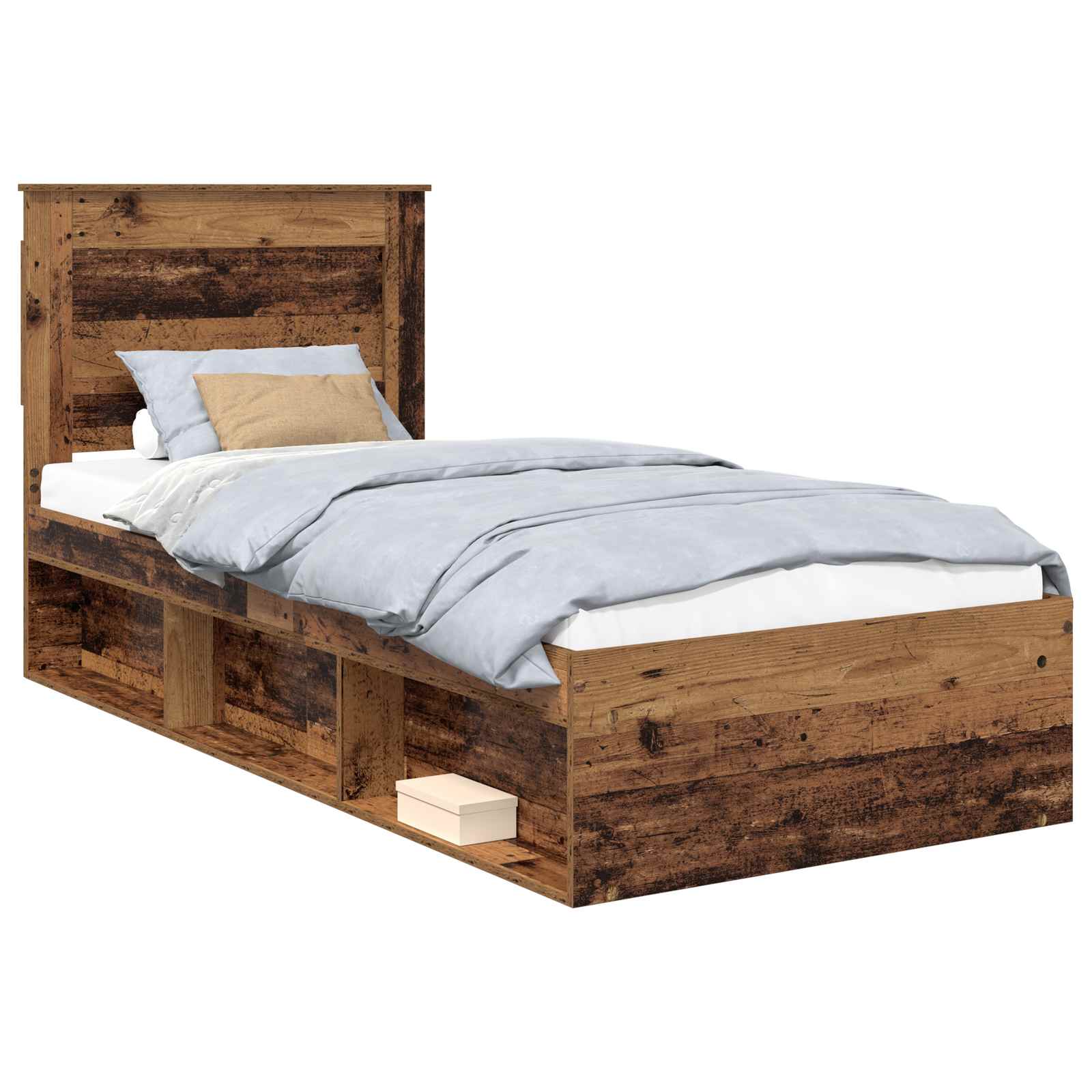 Krevetna konstrukcija Staro drvo 90 x 200 cm Čvrsto borovo drvo