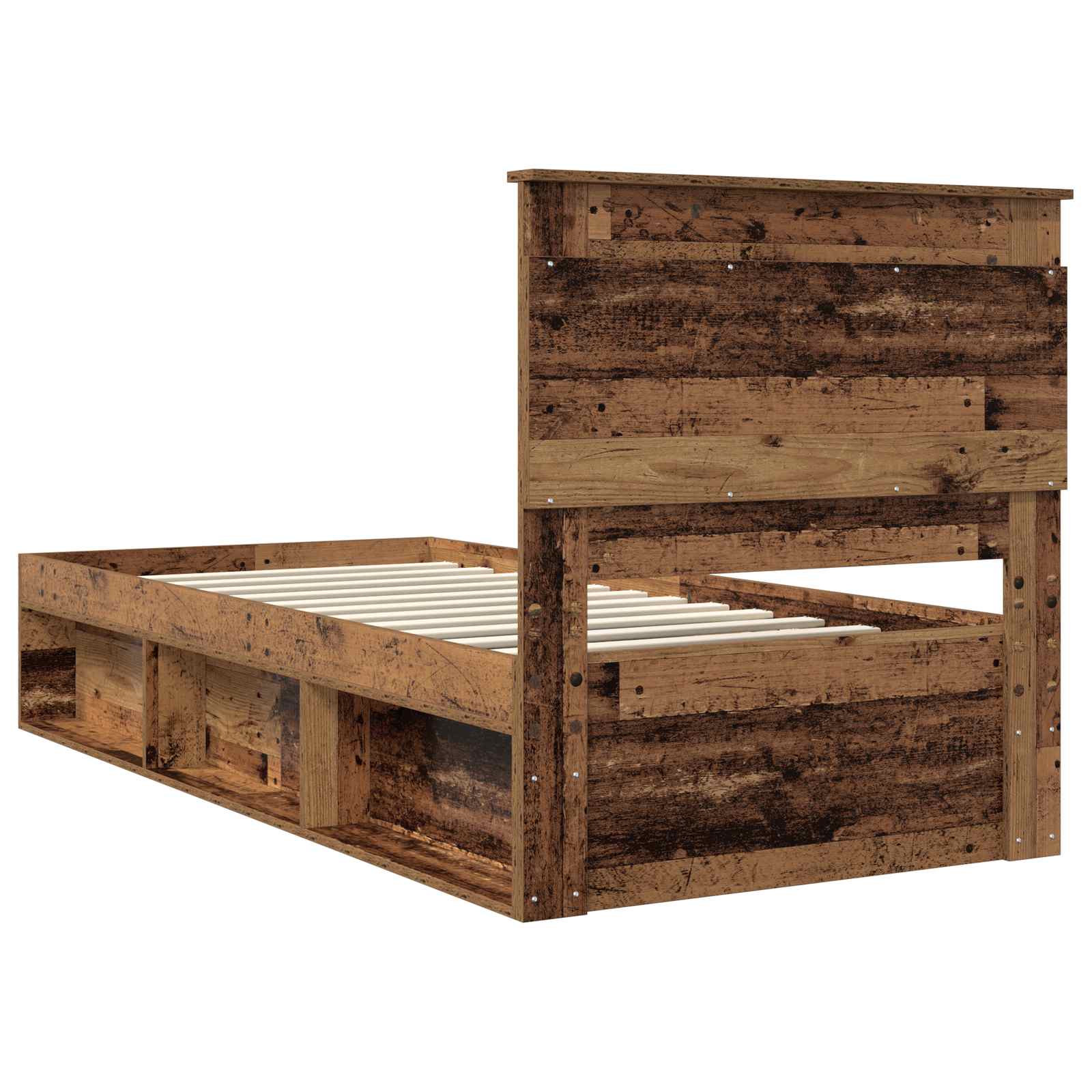 Krevetna konstrukcija Staro drvo 90 x 200 cm Čvrsto borovo drvo