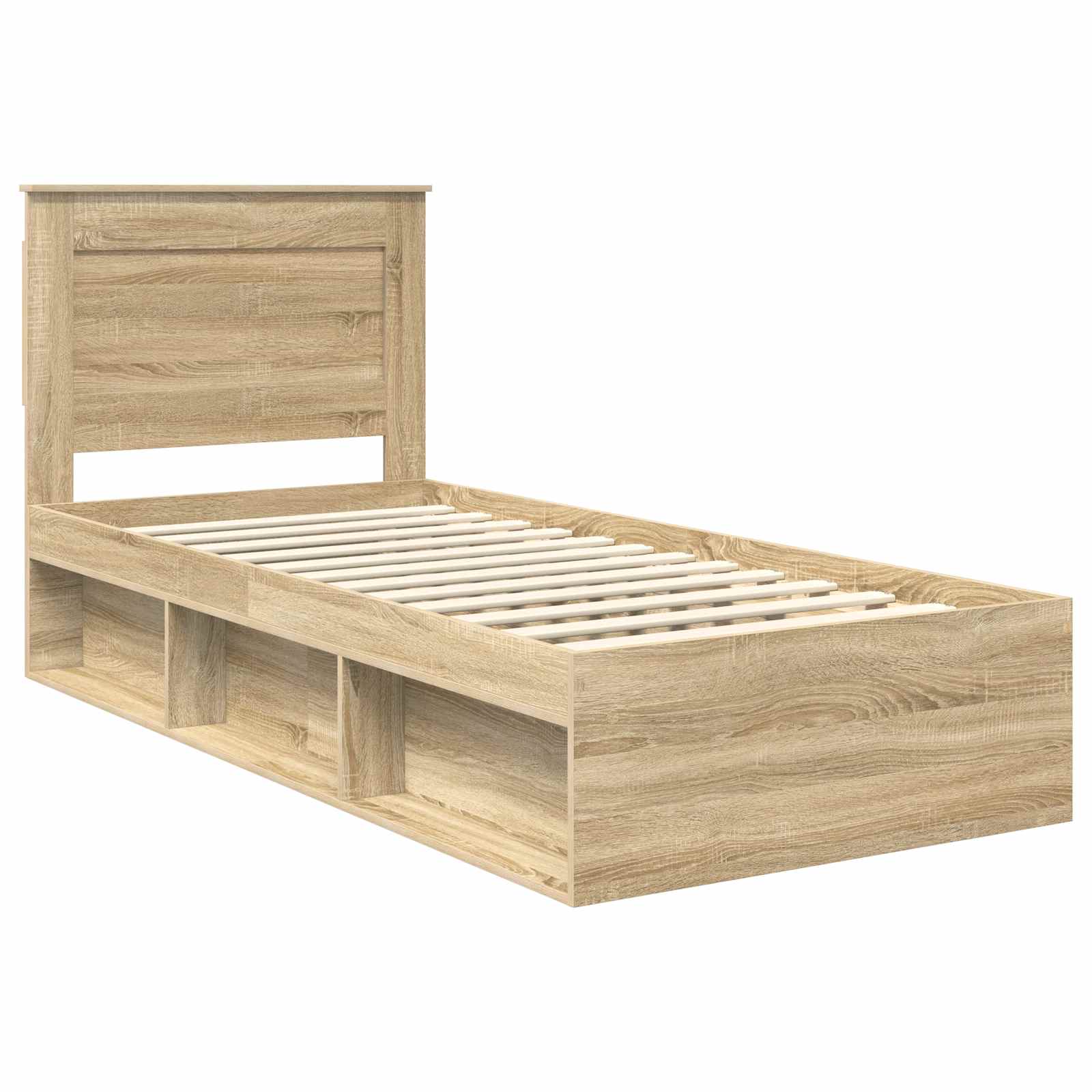 Krevetna konstrukcija s uzglavljem Sonoma hrast 75 x 190 cm