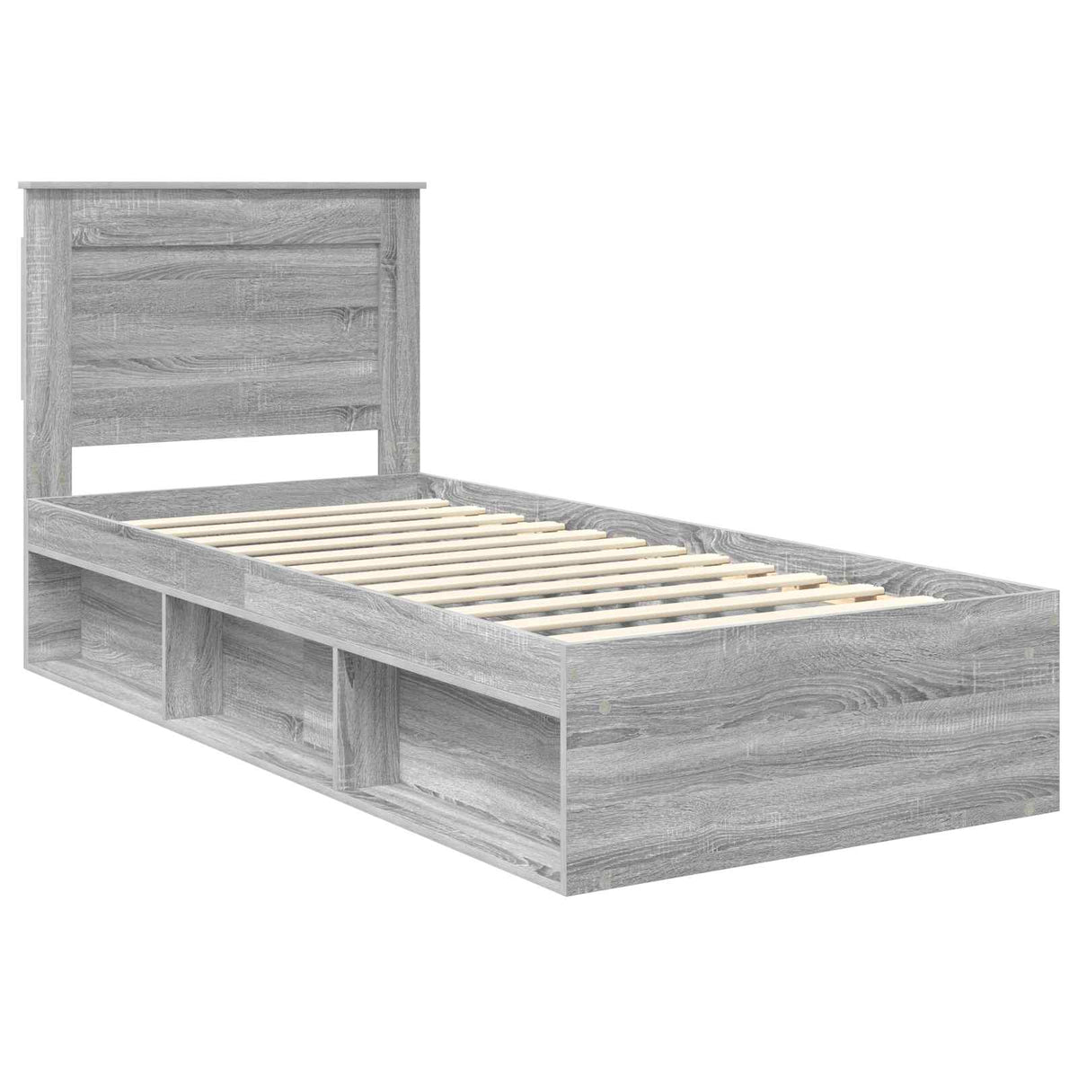 Krevetna konstrukcija s ladicama Siva Sonoma 75 x 190 cm