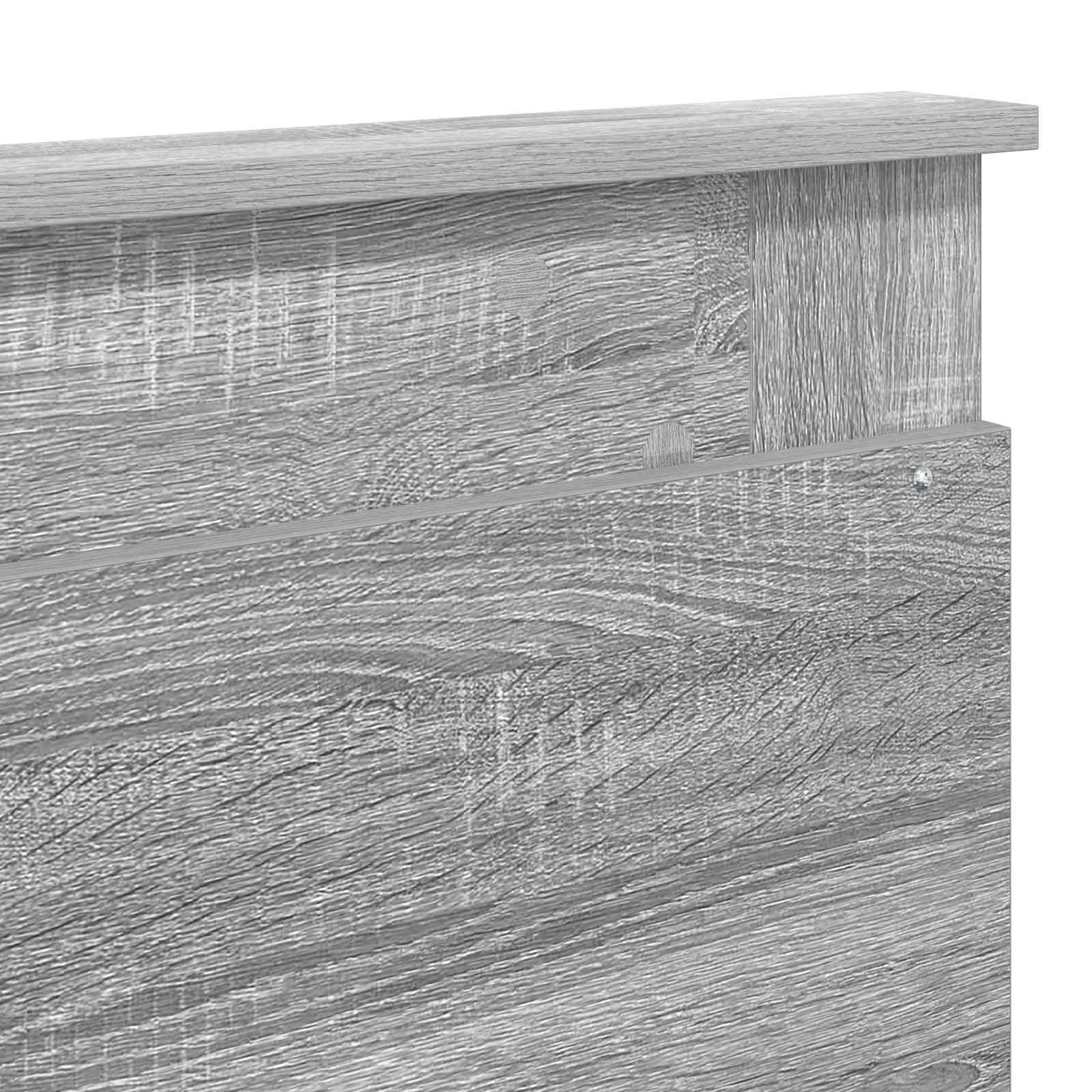 Krevetna konstrukcija Siva Sonoma 200 x 200 cm Inženjersko Drvo