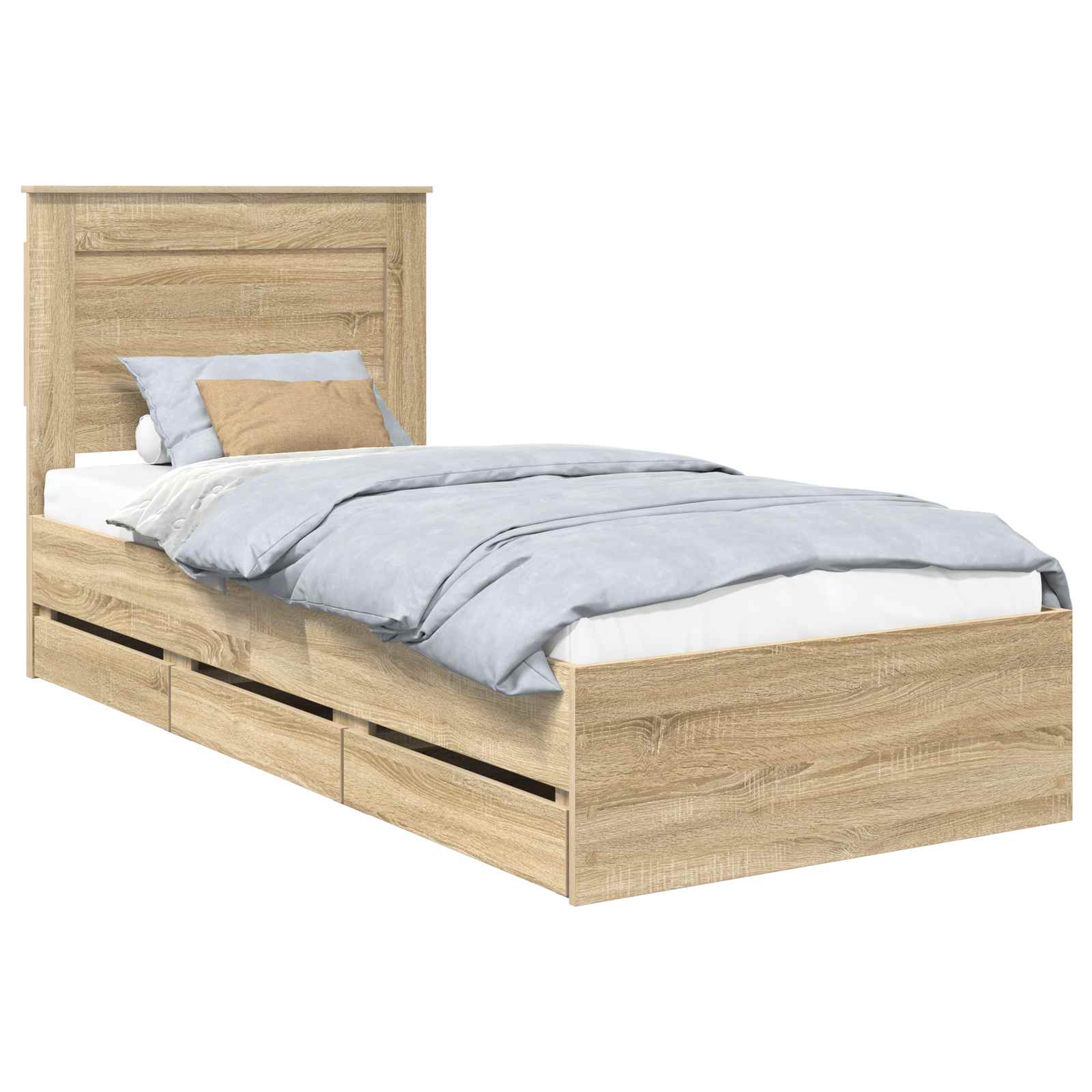 Krevetna konstrukcija s ladicama Sonoma hrast 100 x 200 cm