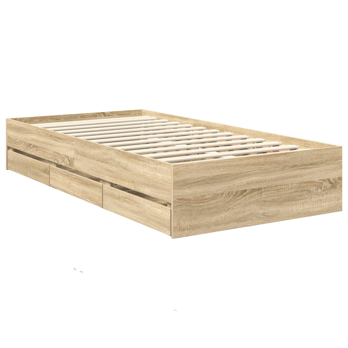 Krevetna konstrukcija s ladicama Sonoma hrast 100 x 200 cm