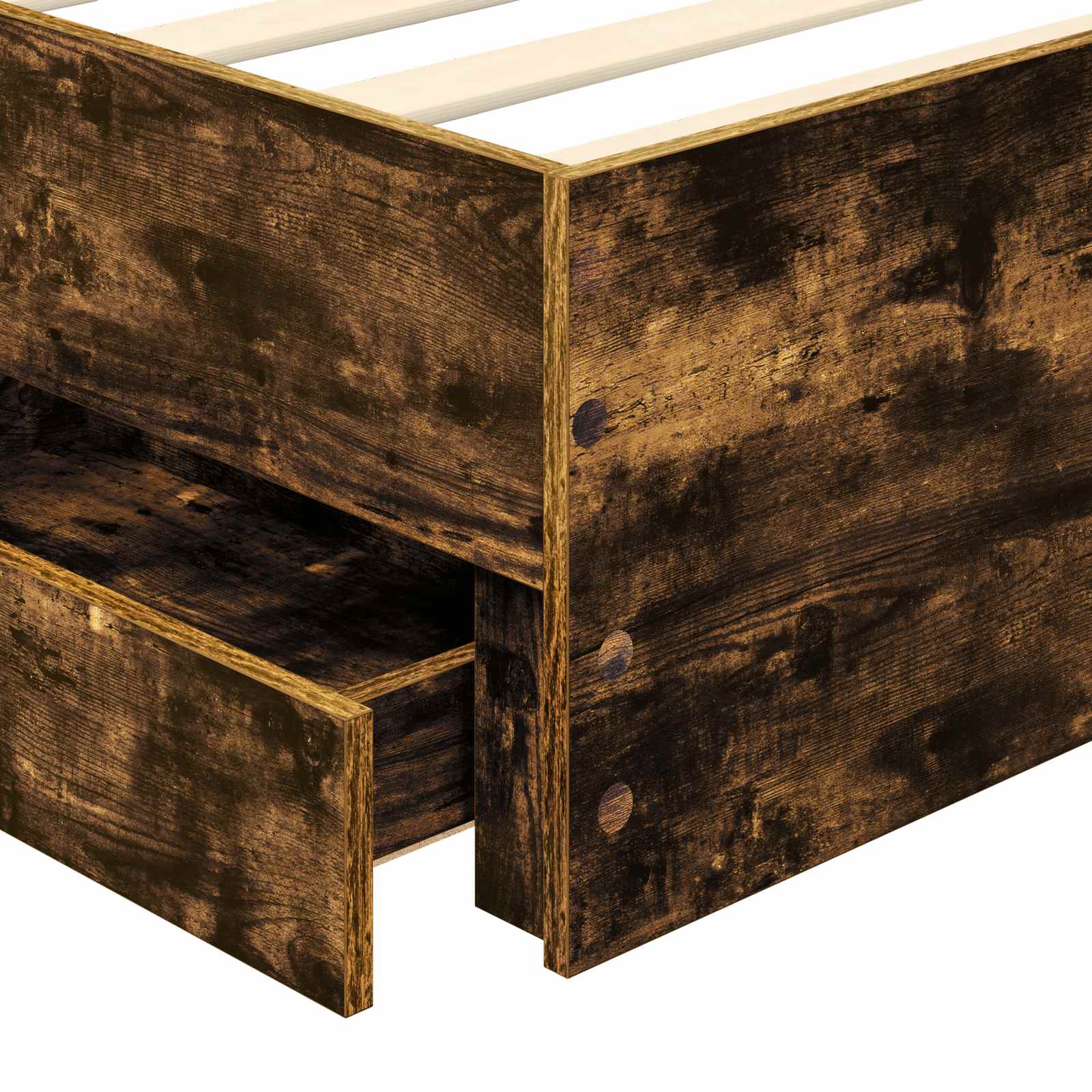 Krevetna konstrukcija s ladicama Dimljeni hrast 90 x 190 cm
