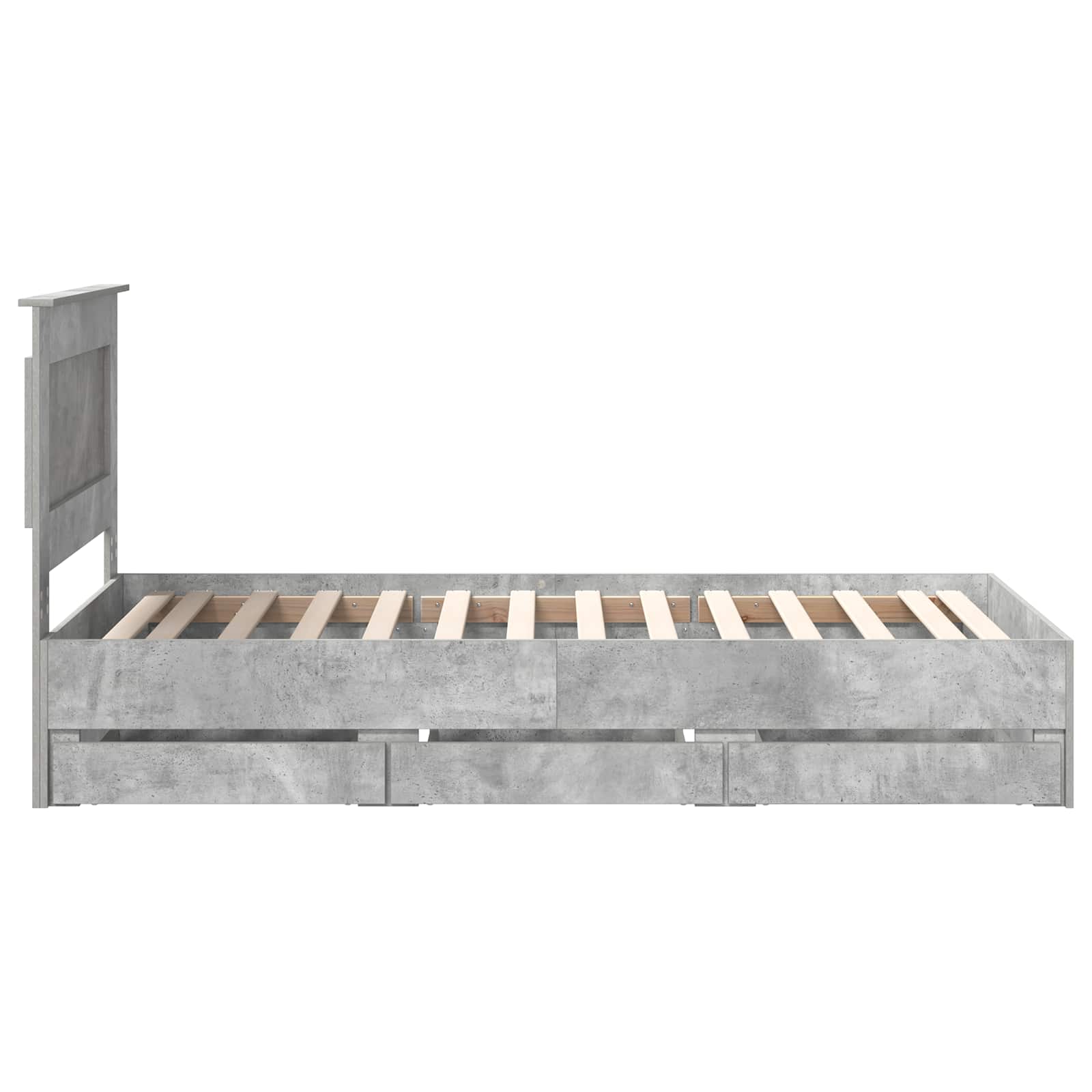 Krevetna konstrukcija s ladicama Betonski sivi 90 x 200 cm