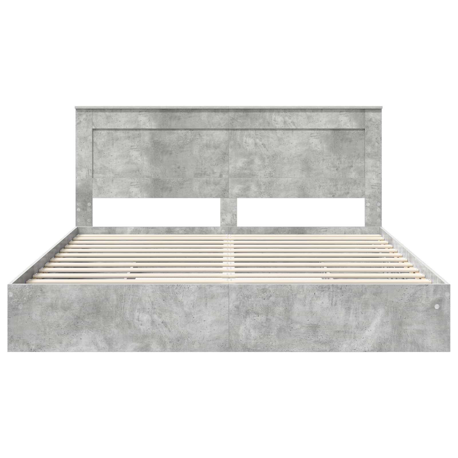 Krevet s od storage s ladicama Betonski sivi 200 x 200 cm