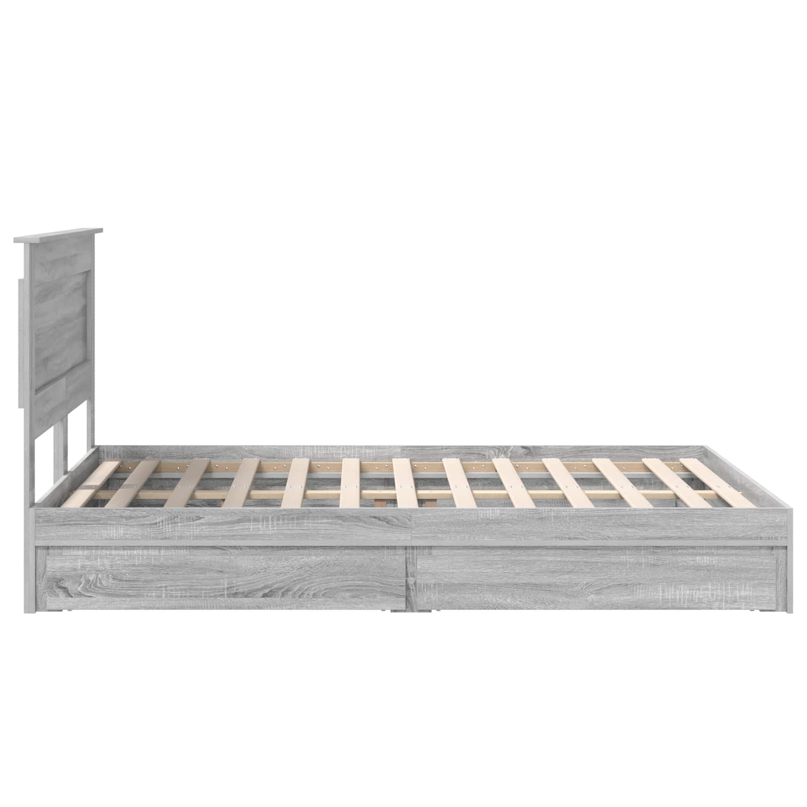 Krevet s od storage Siva Sonoma 160 x 200 cm Konstruirano drvo