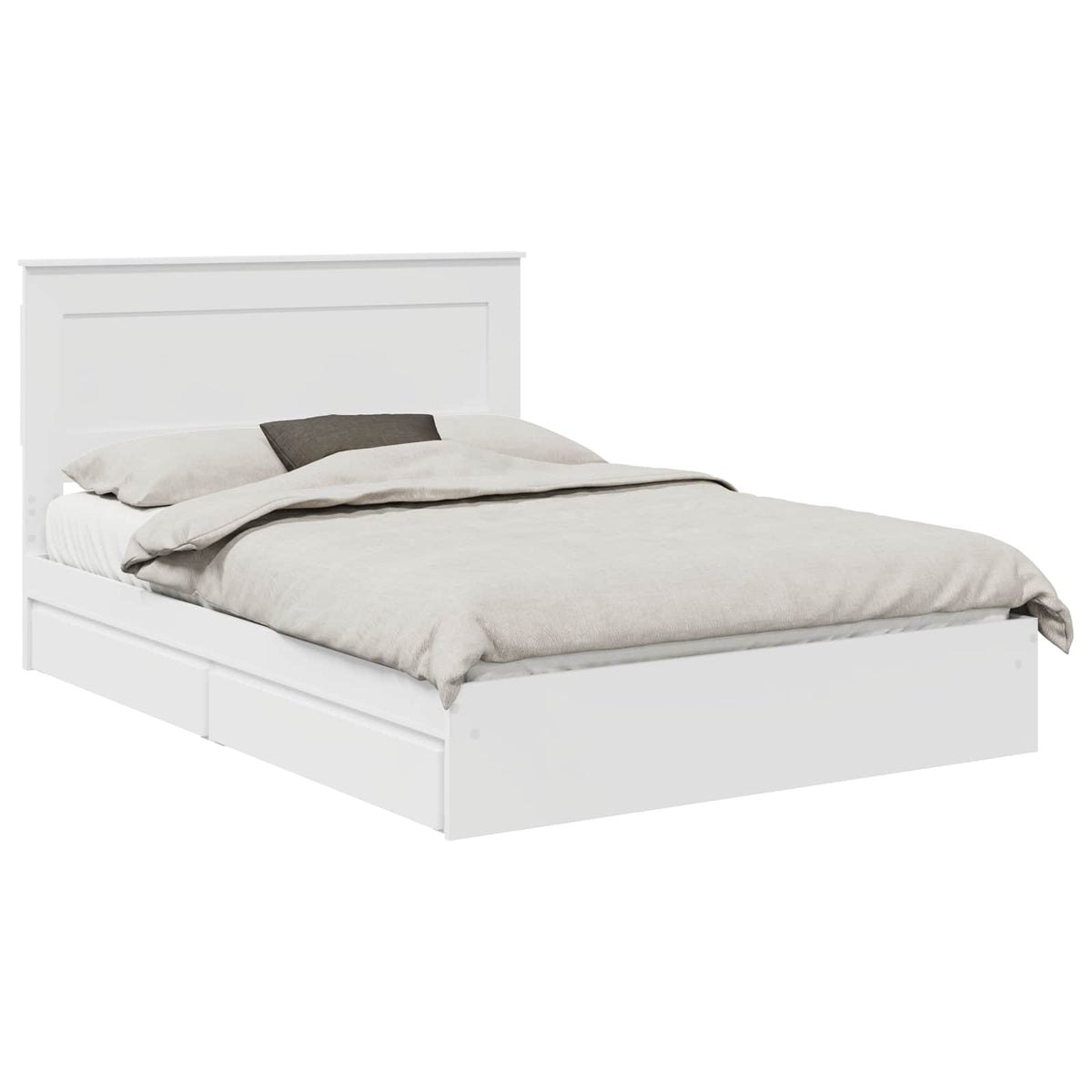 Krevet s od storage Bijelo 140 x 190 cm Konstruirano drvo