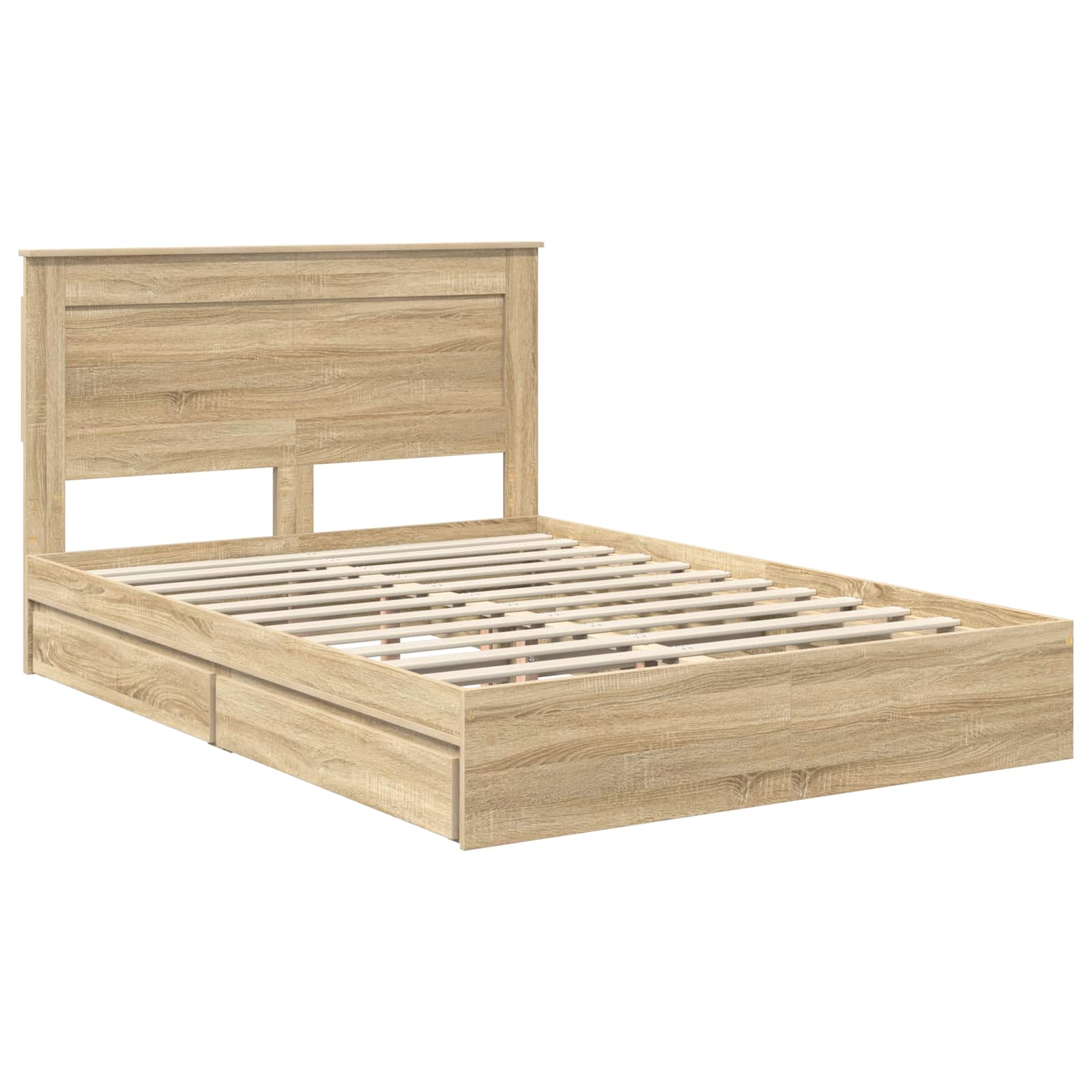 Krevet s od storage Sonoma hrast 140 x 190 cm Konstruirano drvo
