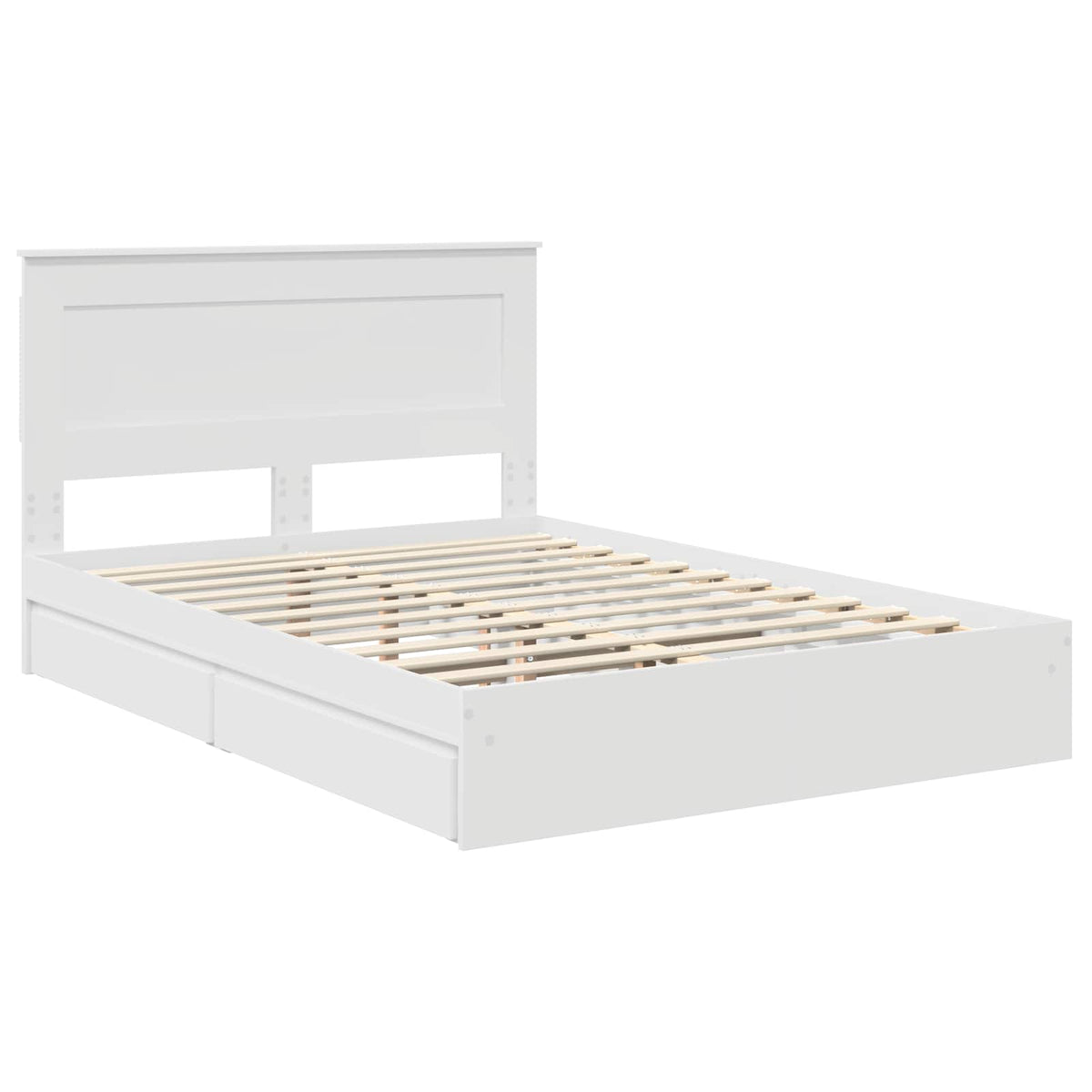 Krevet s od storage Bijelo 140 x 200 cm Konstruirano drvo