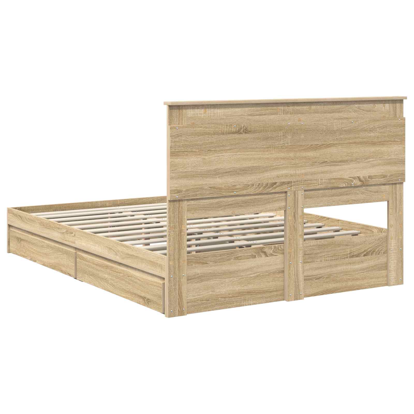 Krevet s od storage Sonoma hrast 140 x 200 cm Konstruirano drvo