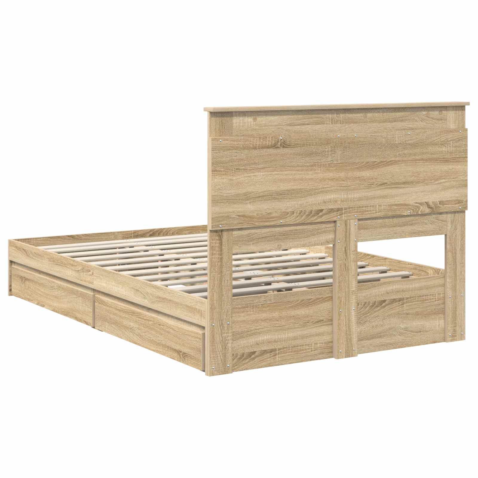 Krevet s od storage Sonoma hrast 120 x 200 cm Konstruirano drvo