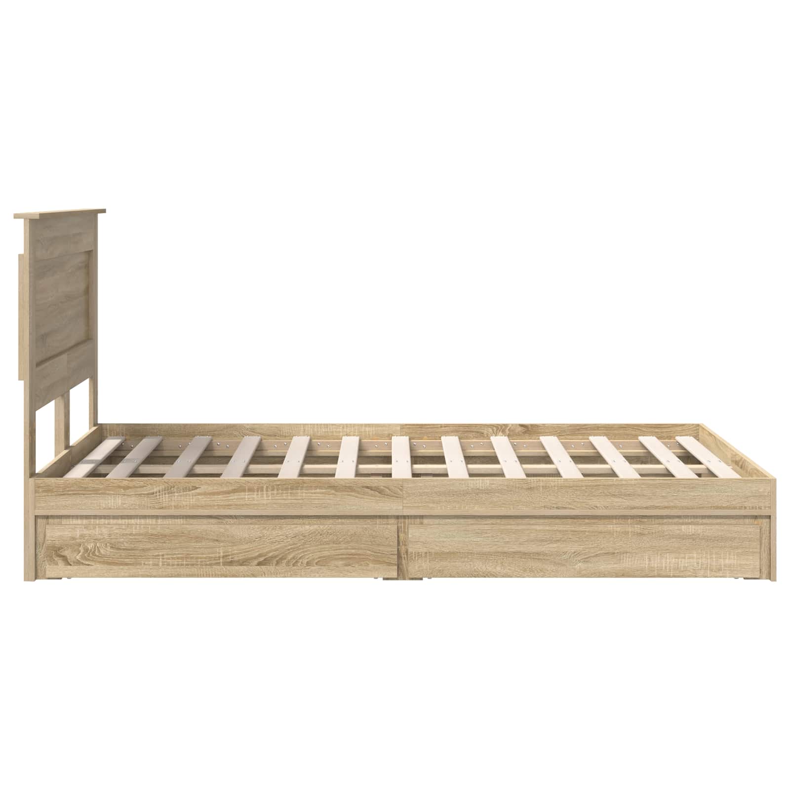Krevet s od storage Sonoma hrast 120 x 200 cm Konstruirano drvo