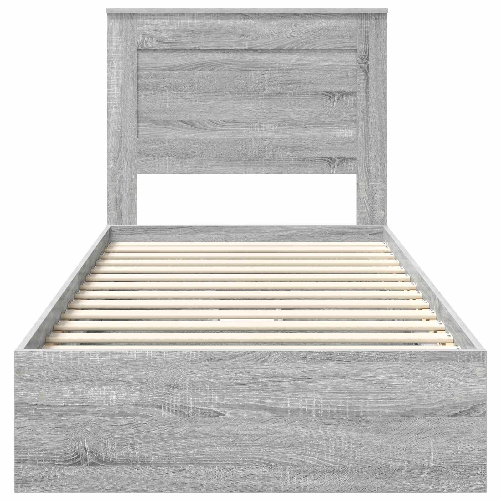 Krevet s od storage Siva Sonoma 100 x 200 cm Konstruirano drvo