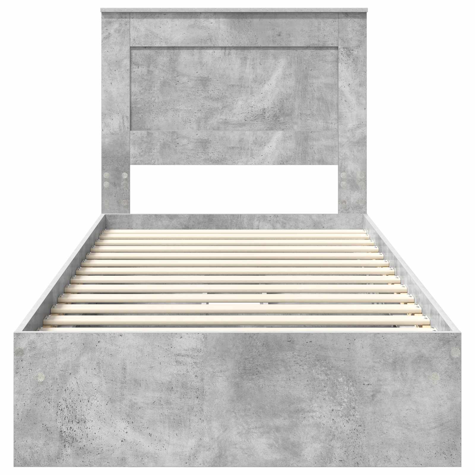 Krevet s od storage Betonski sivi 90 x 190 cm Konstruirano drvo