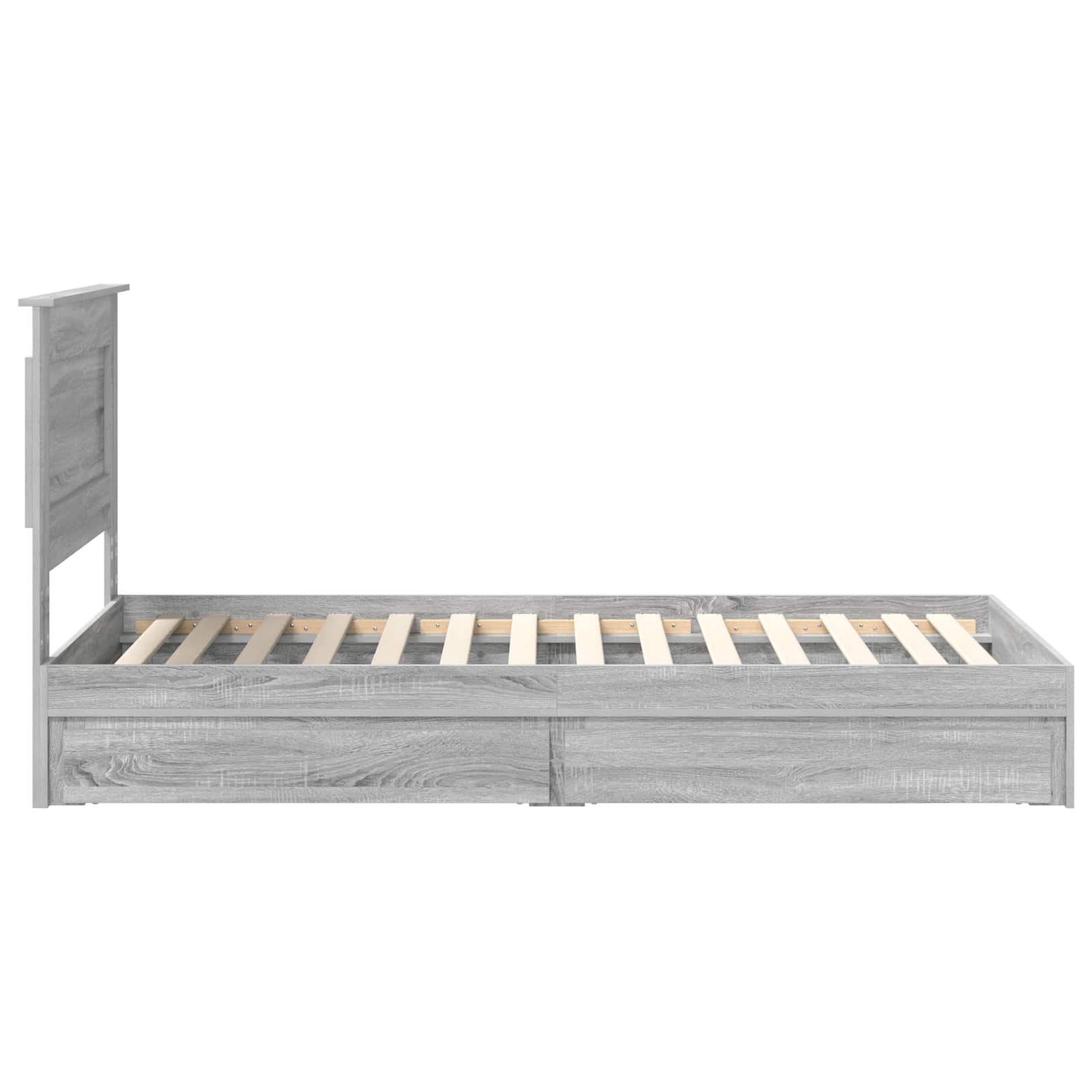 Krevet s od storage Siva Sonoma 90 x 190 cm Konstruirano drvo