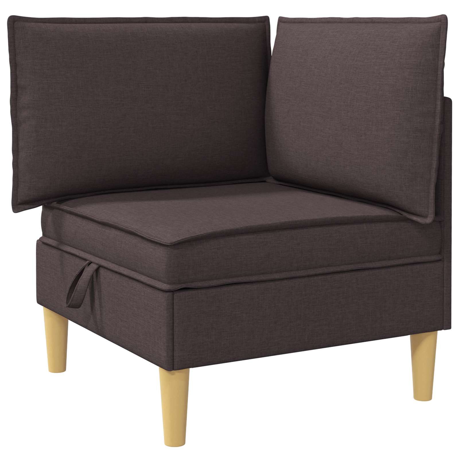 Set namještaja za dnevni boravak 3 pcs Tamno smeđa Tkanina