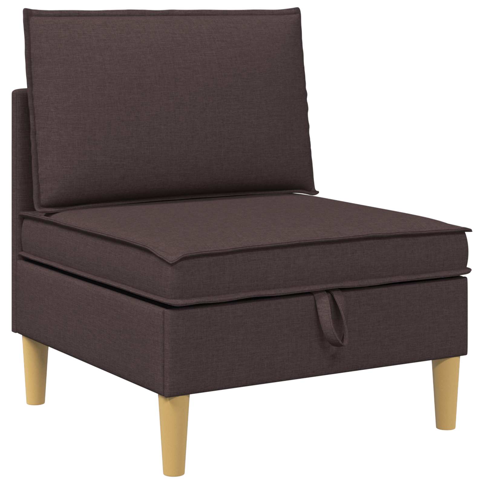 Set namještaja za dnevni boravak 4 pcs Tamno smeđa Tkanina