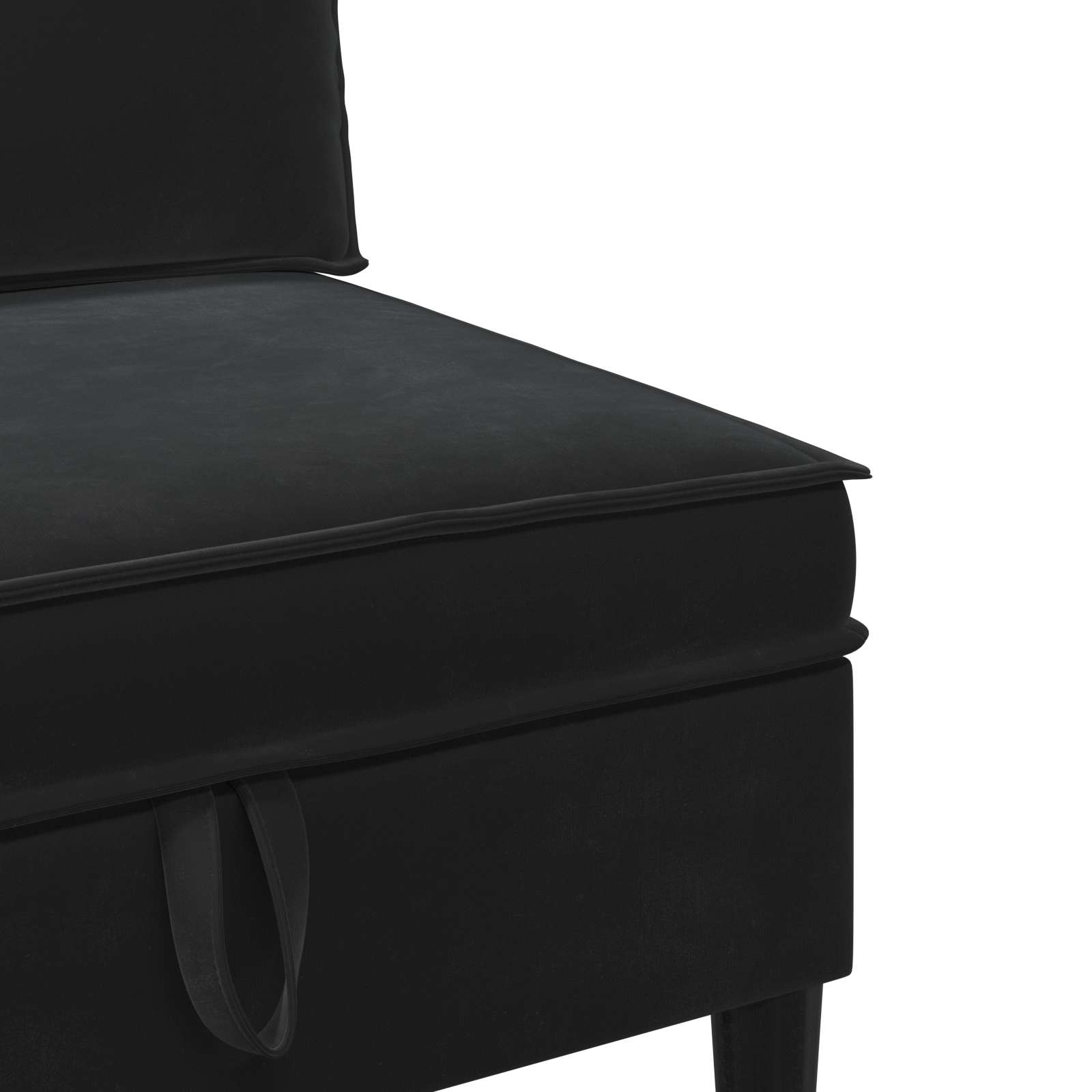 Set namještaja za dnevni boravak s jastukom 3 pcs Crna Baršun