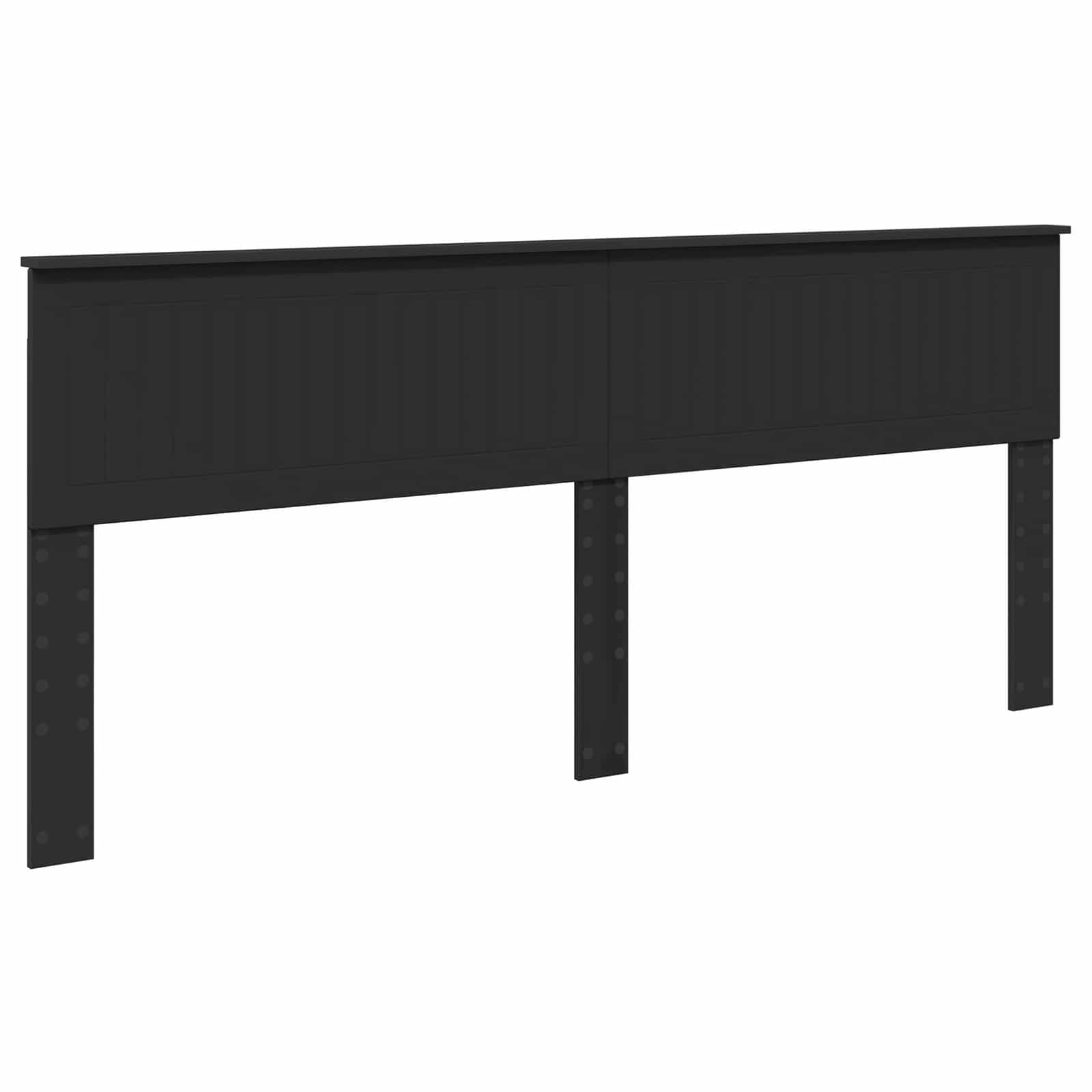 Krevetna konstrukcija Crna 200 x 200 cm Čvrsto borovo drvo