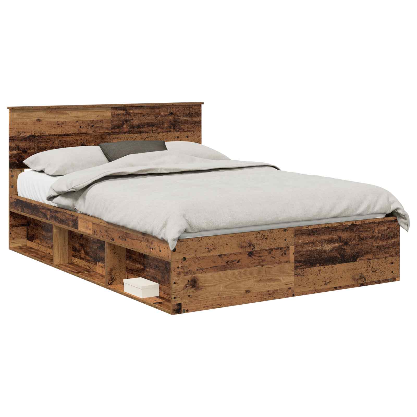 Krevetna konstrukcija s uzglavljem Staro drvo 140 x 190 cm