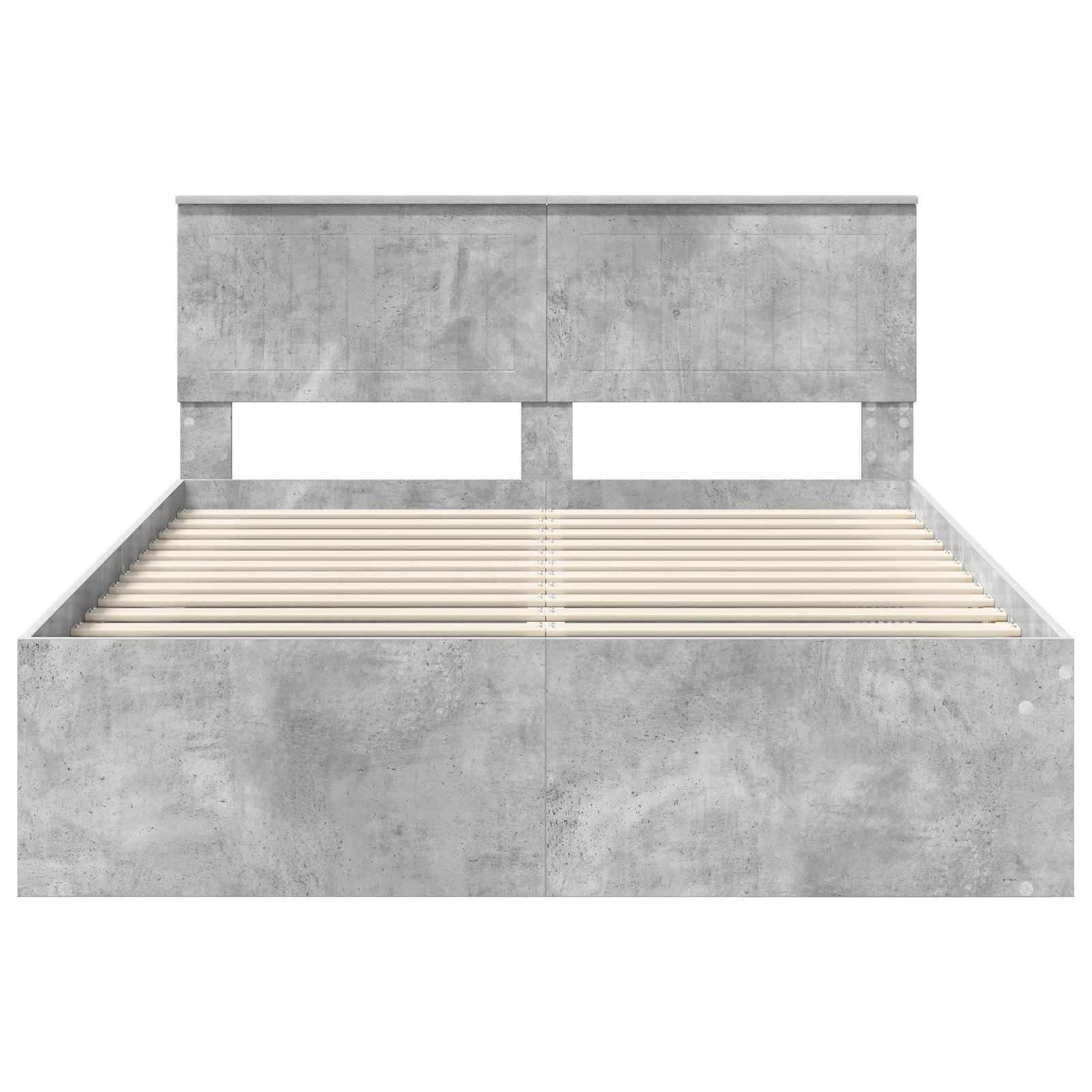 Krevetna konstrukcija s uzglavljem Betonska siva 135 x 190 cm