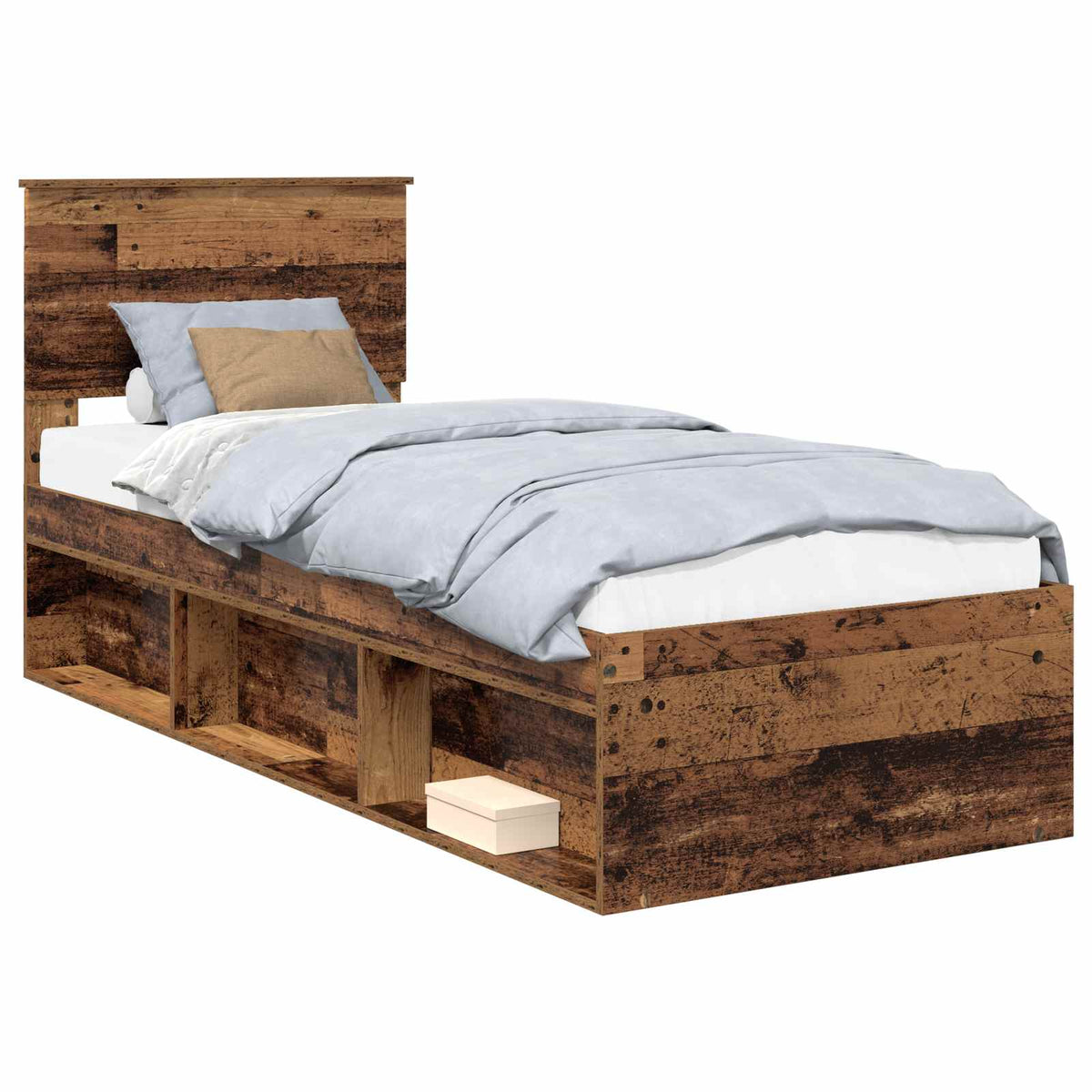 Krevetna konstrukcija Staro drvo 75 x 190 cm Čvrsto borovo drvo