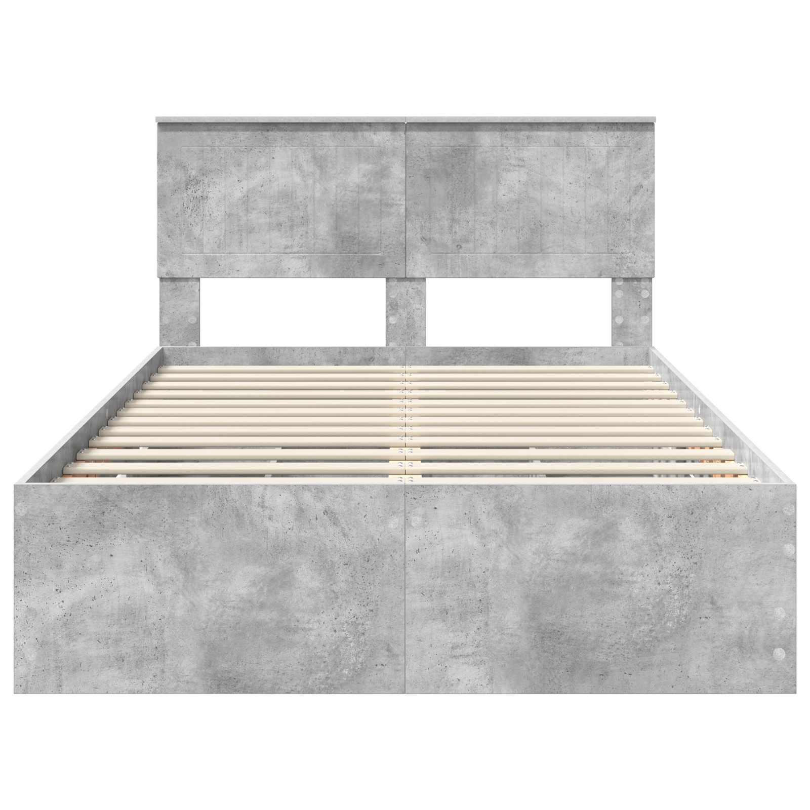 Krevetna konstrukcija s ladicama Betonski sivi 120 x 190 cm