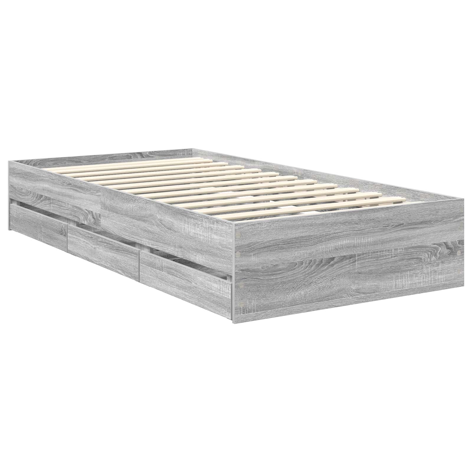 Krevetna konstrukcija Siva Sonoma Inženjersko Drvo