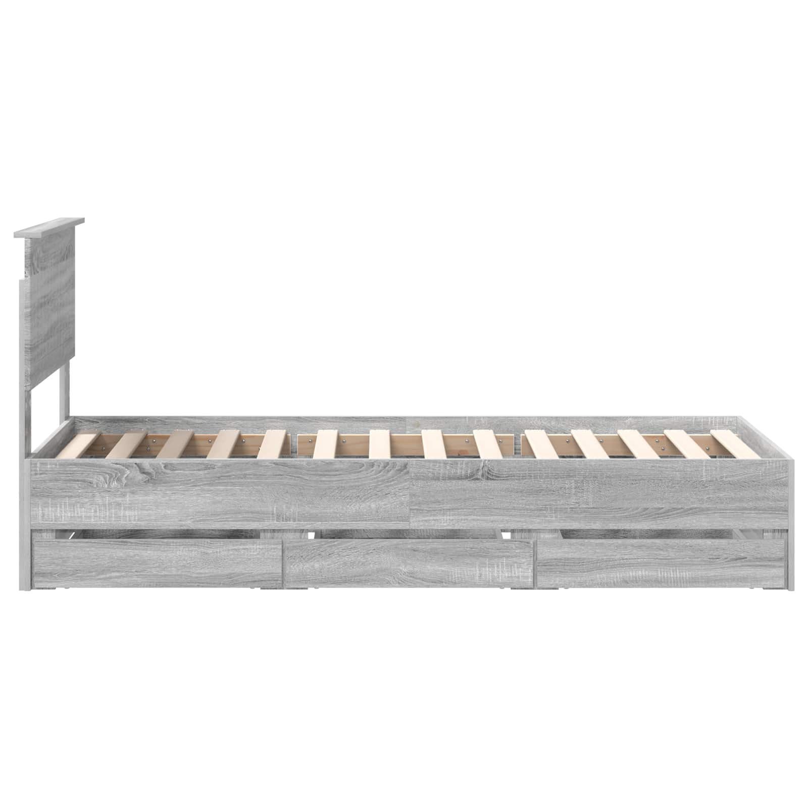 Krevetna konstrukcija Siva Sonoma 75 x 190 cm Inženjersko Drvo