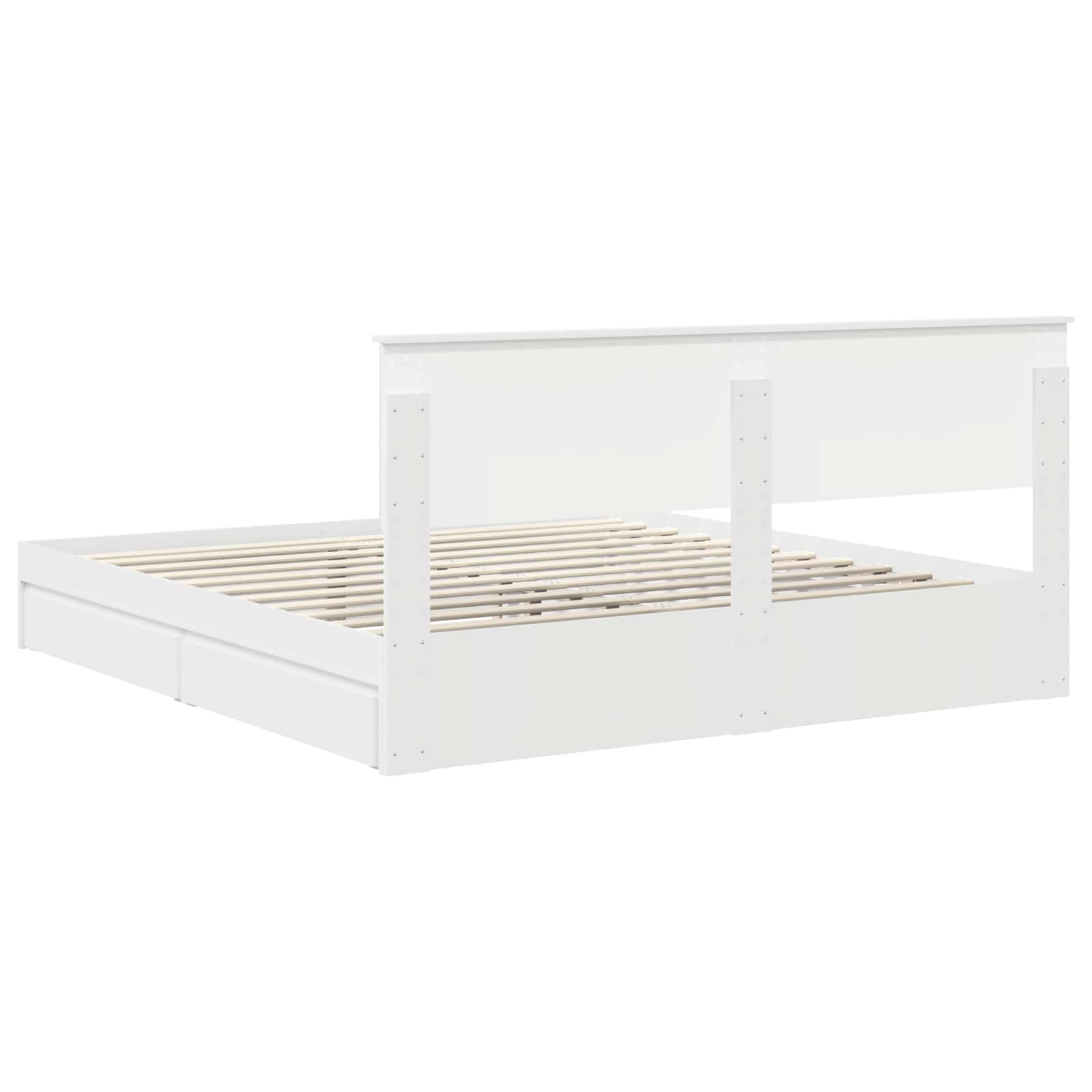 Krevet s od storage Bijelo 180 x 200 cm Konstruirano drvo