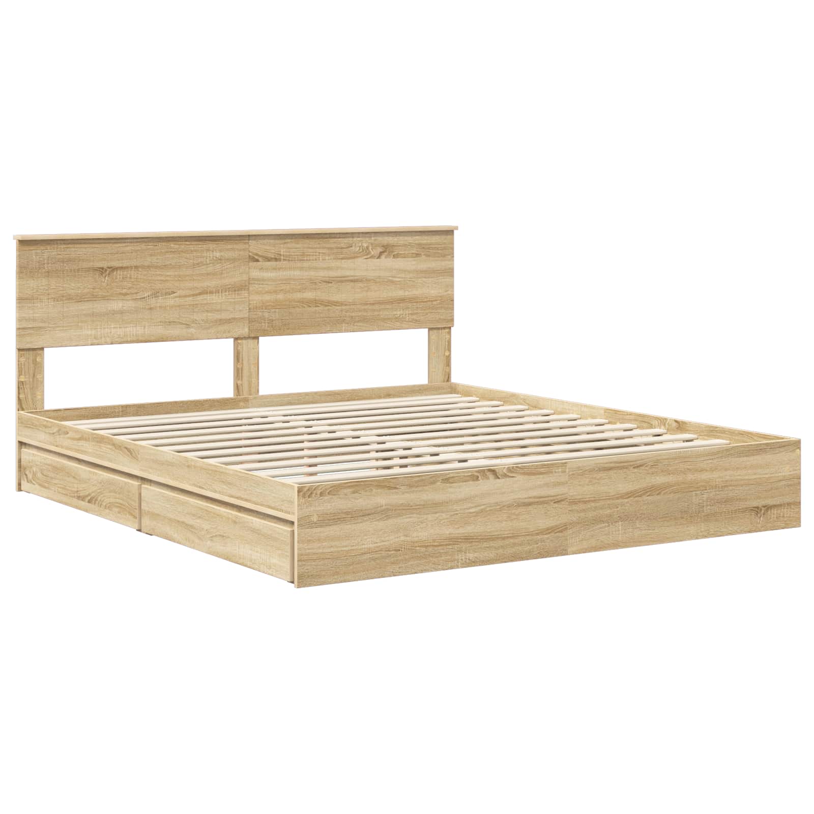 Krevet s od storage Sonoma hrast 180 x 200 cm Konstruirano drvo