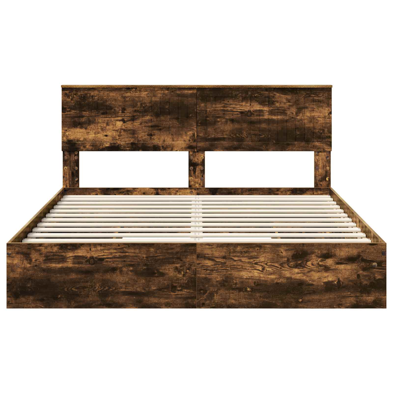 Krevet s od storage s uzglavljem Dimljeni hrast 160 x 200 cm