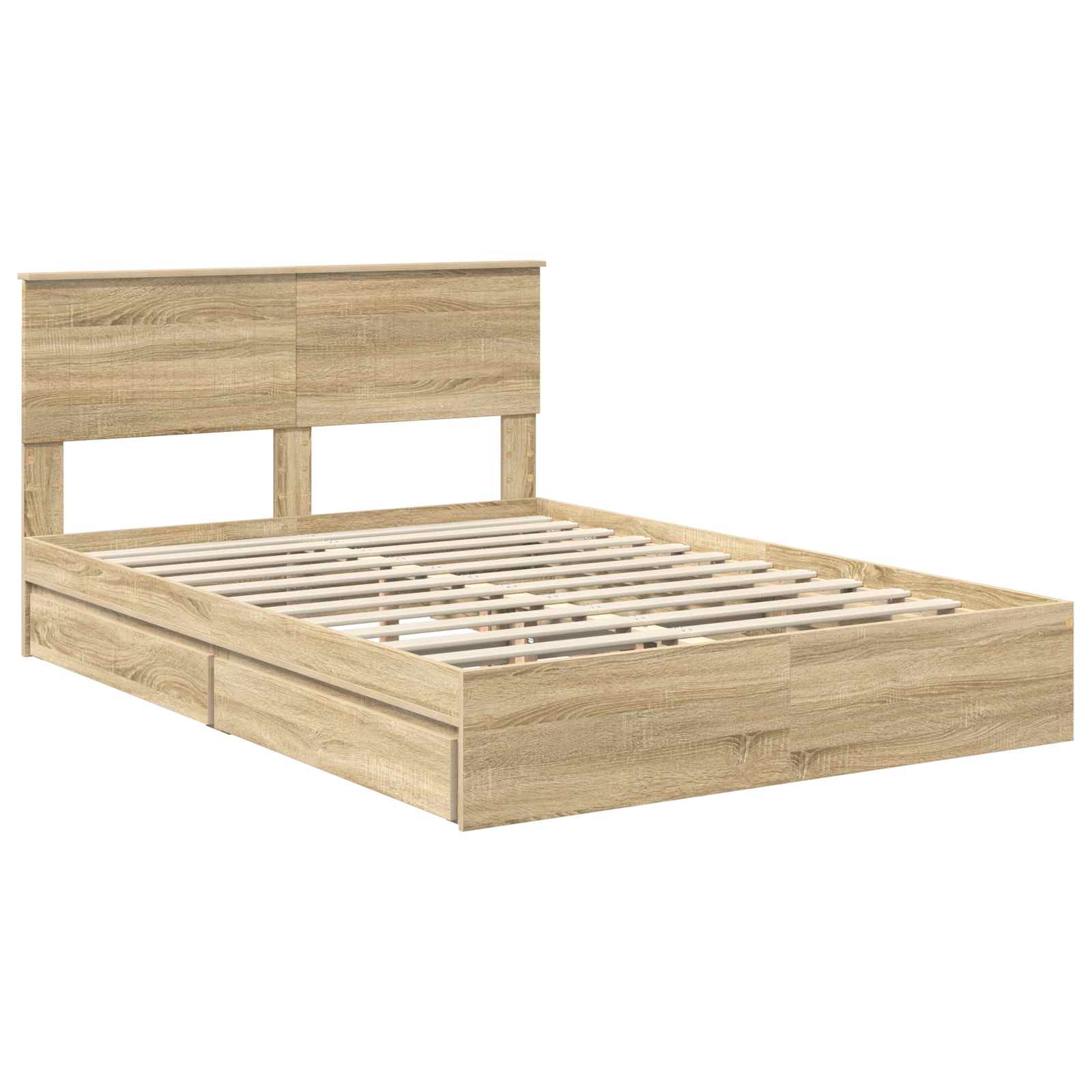 Krevet s od storage Sonoma hrast 140 x 200 cm Konstruirano drvo