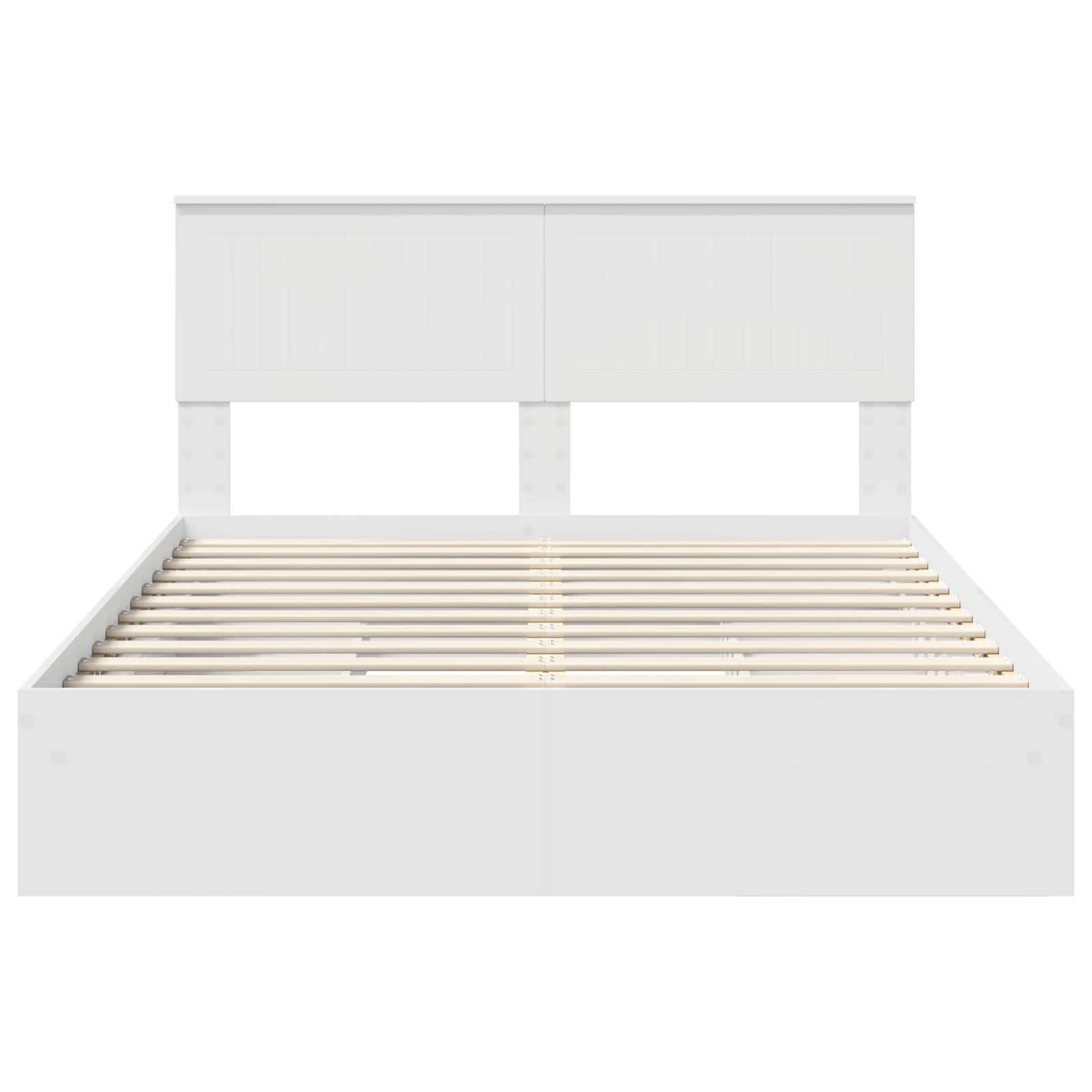 Krevet s od storage Bijelo 140 x 190 cm Konstruirano drvo