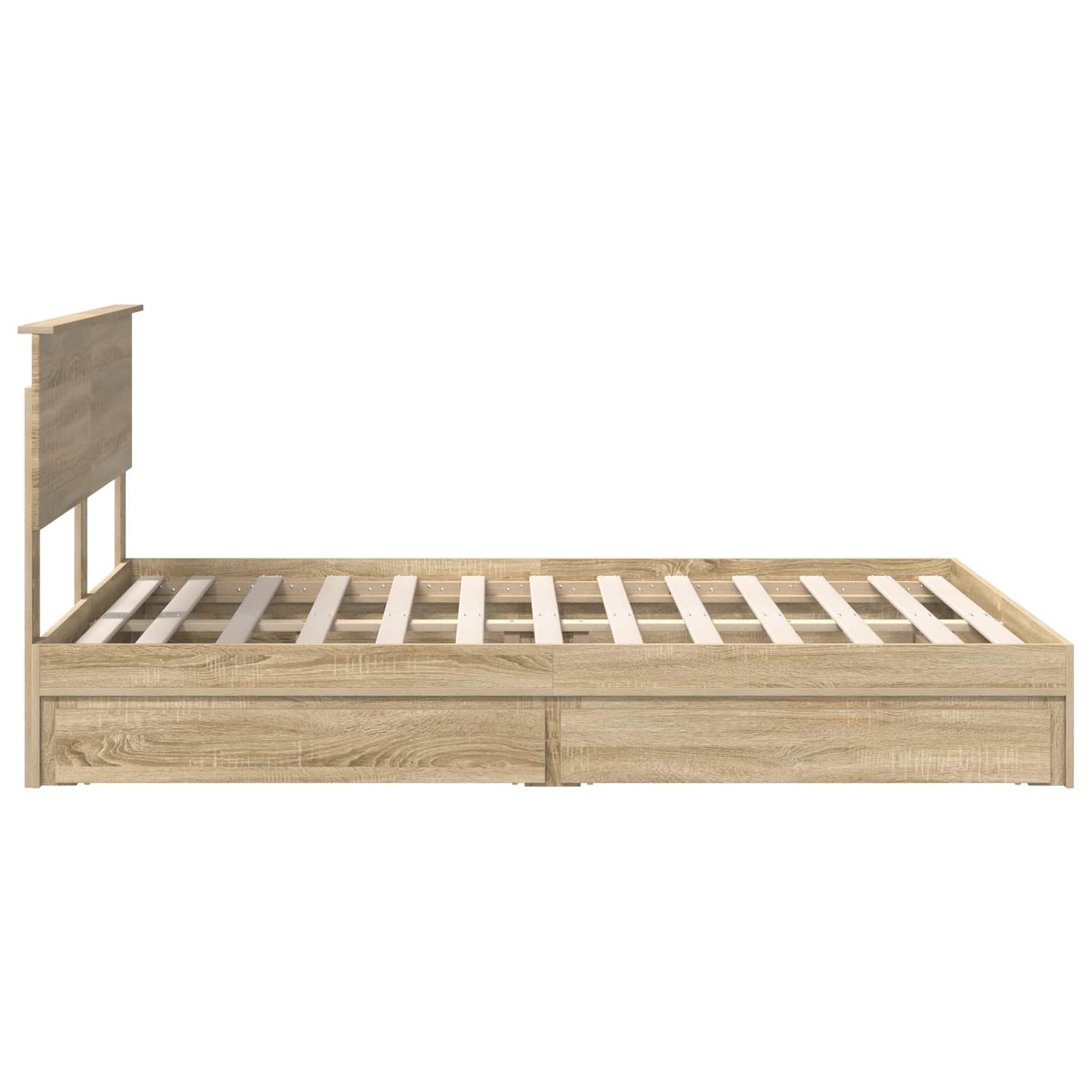 Krevet s od storage Sonoma hrast 140 x 190 cm Konstruirano drvo