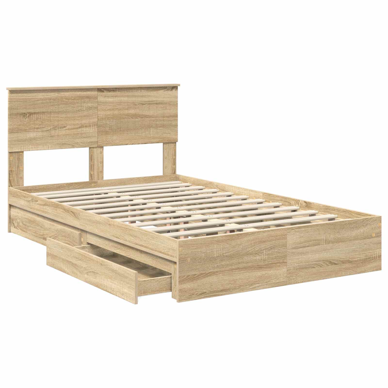Krevet s od storage Sonoma hrast 120 x 200 cm Konstruirano drvo