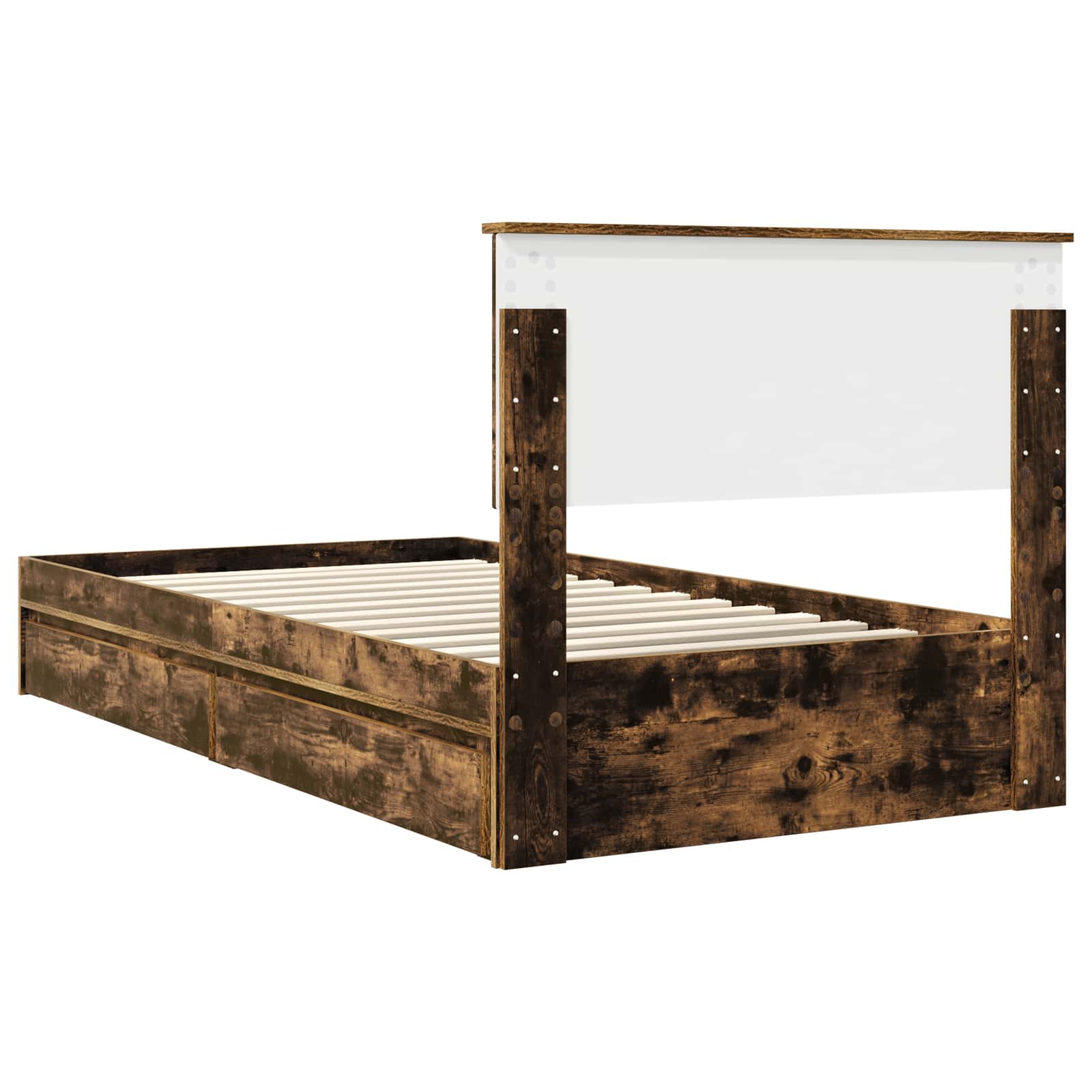 Krevet s od storage s uzglavljem Dimljeni hrast 100 x 200 cm