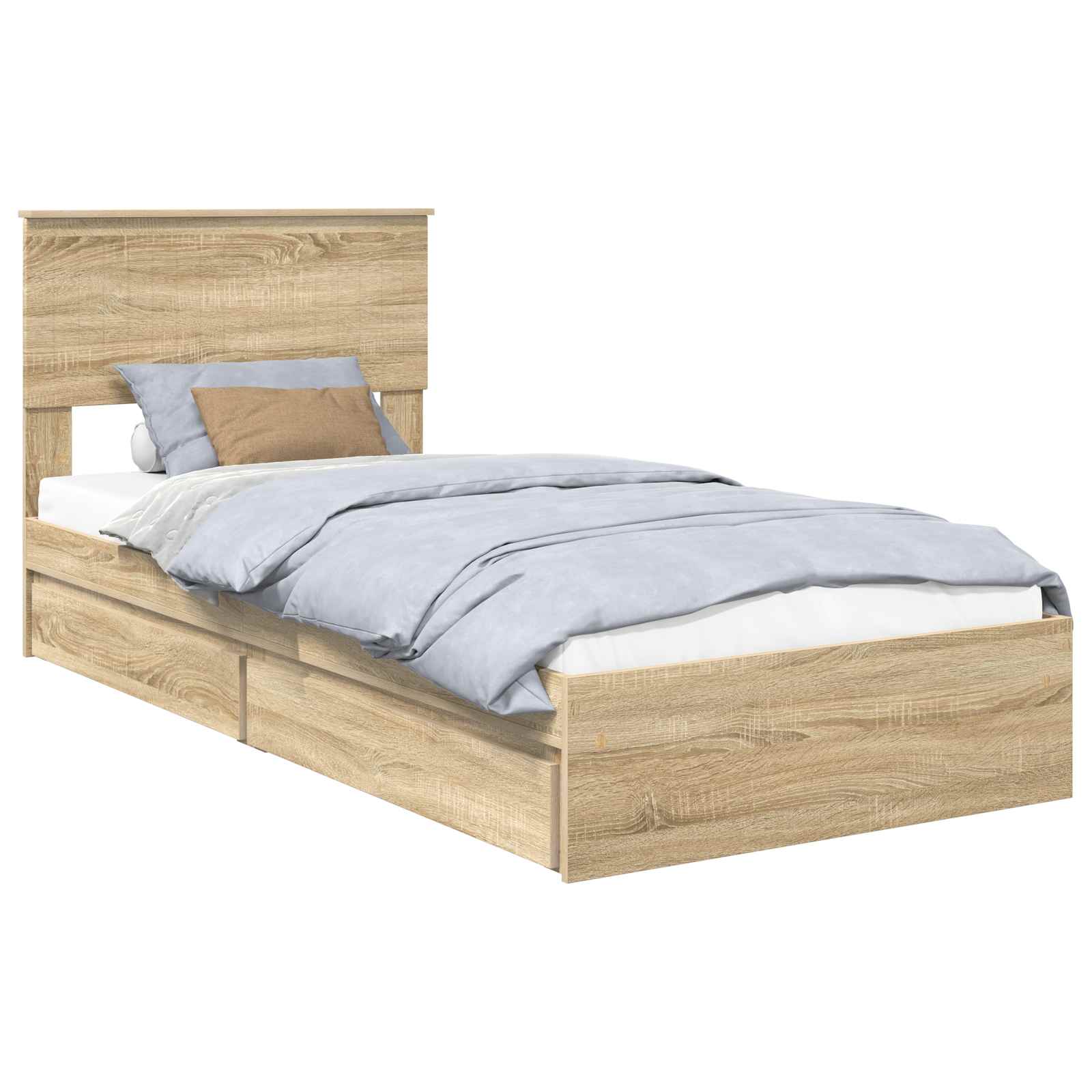 Krevet s od storage Sonoma hrast 90 x 190 cm Konstruirano drvo