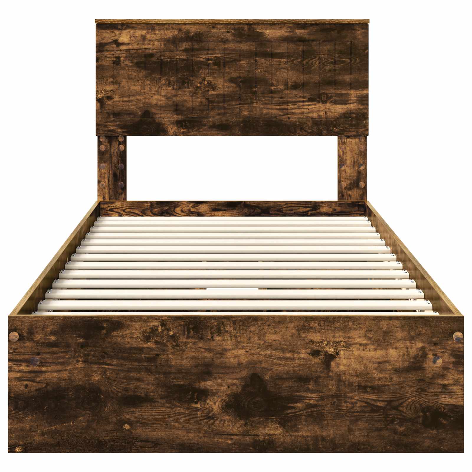 Krevet s od storage s uzglavljem Dimljeni hrast 90 x 190 cm
