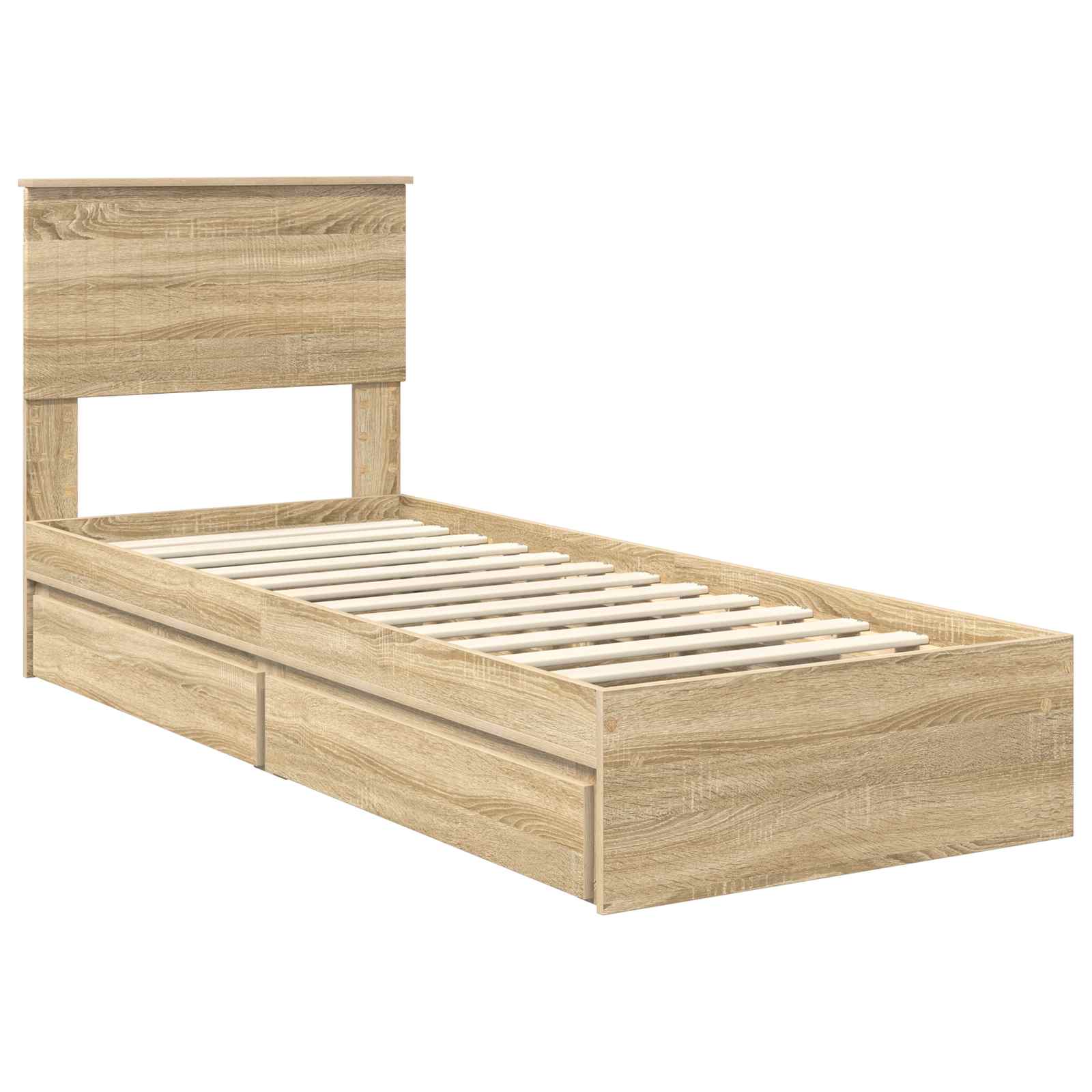 Krevet s od storage Sonoma hrast 75 x 190 cm Konstruirano drvo