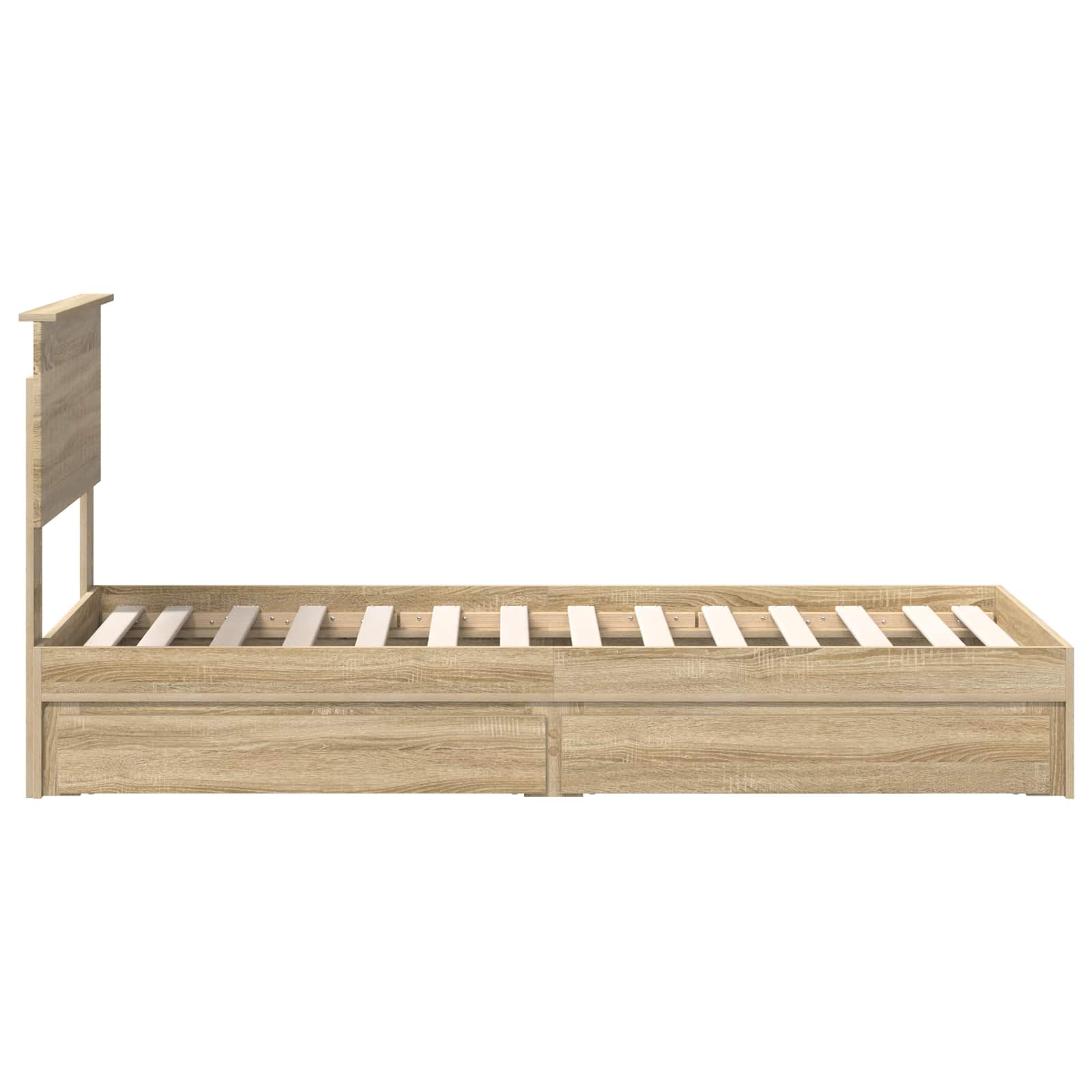 Krevet s od storage Sonoma hrast 75 x 190 cm Konstruirano drvo
