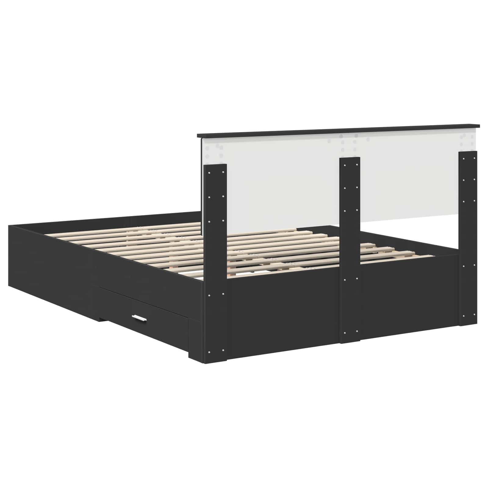 Krevetna konstrukcija Crna 135 x 190 cm Konstruirano drvo