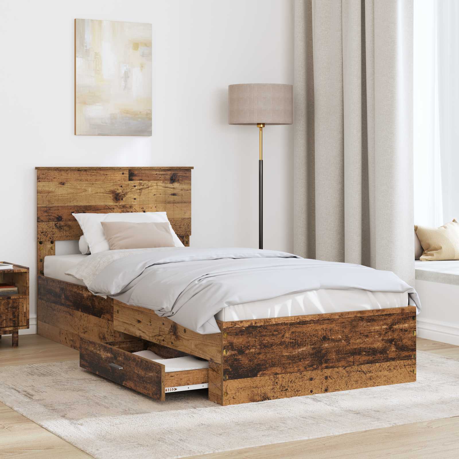 Krevetna konstrukcija Staro drvo 90 x 190 cm Konstruirano drvo