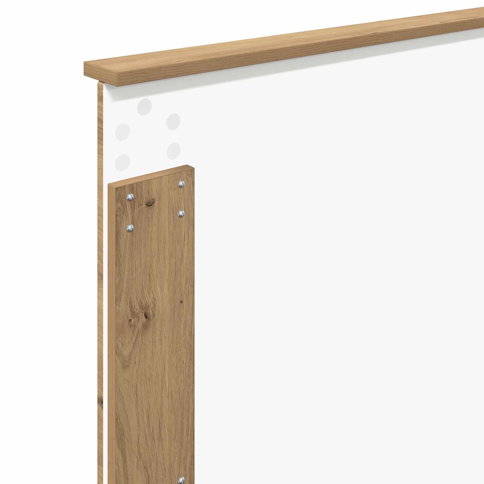 Krevetna konstrukcija s uzglavljem Umjetnički hrast 90 x 190 cm