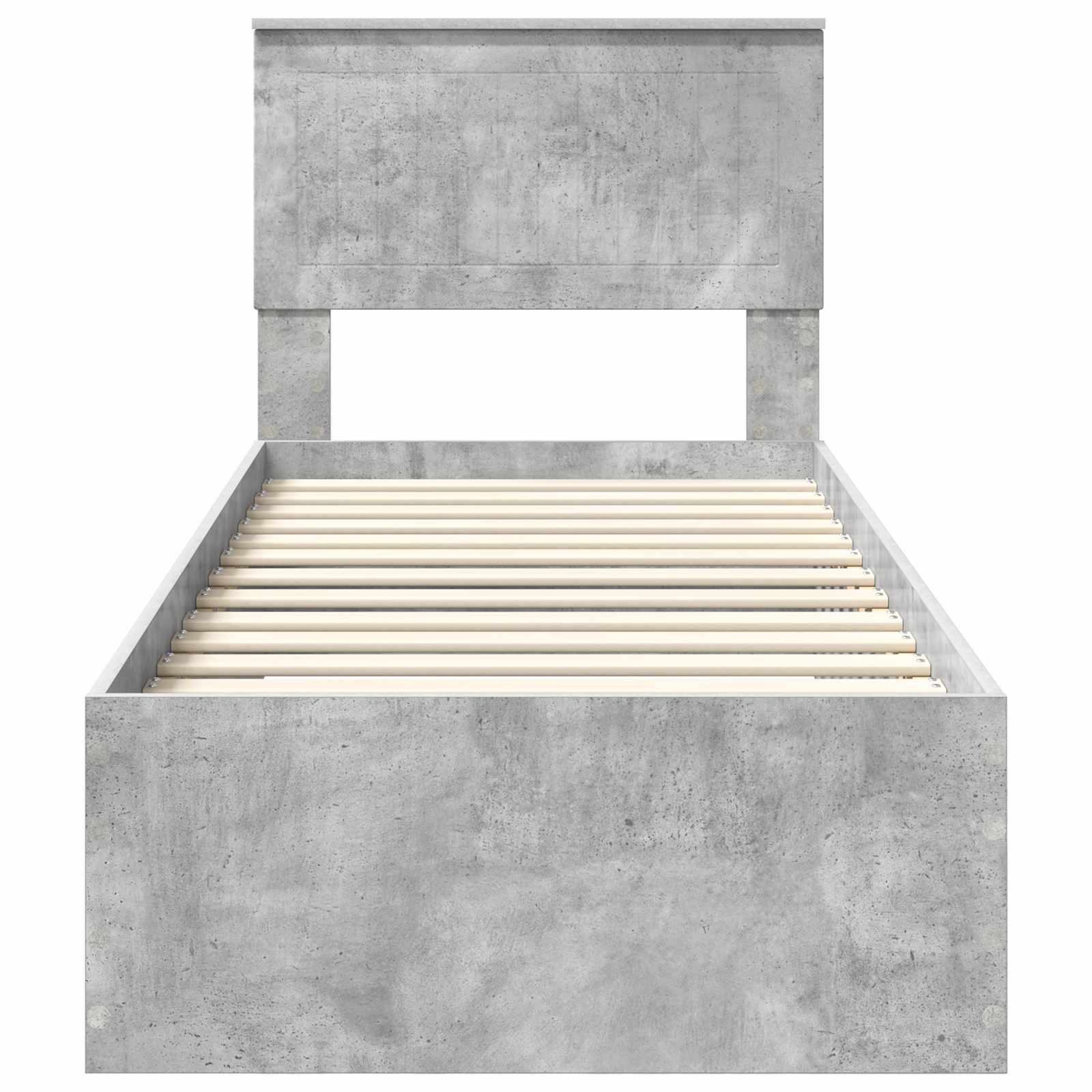 Krevetna konstrukcija Betonski sivi i srebrna 70 x 190 cm