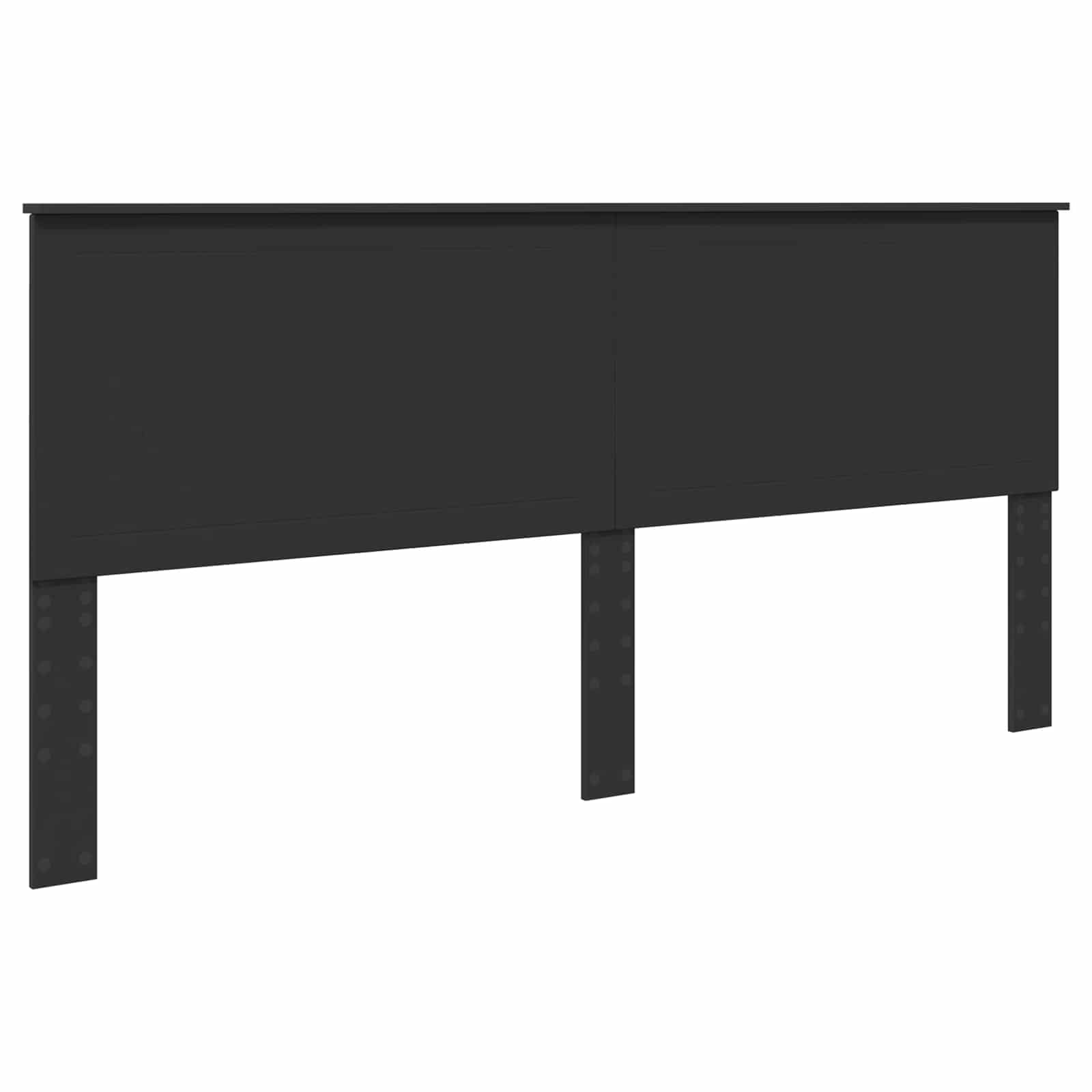 Krevetna konstrukcija Crna 200 x 200 cm Čvrsto borovo drvo