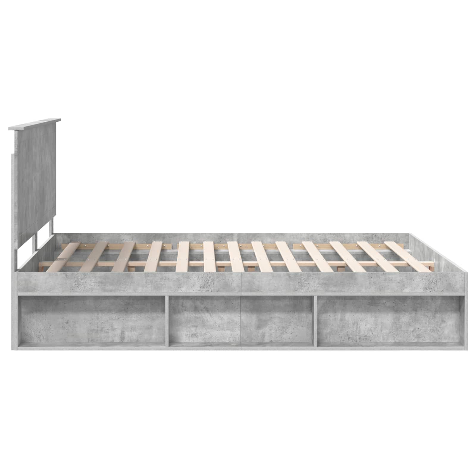Krevetna konstrukcija Beton 160 x 200 cm Čvrsto borovo drvo