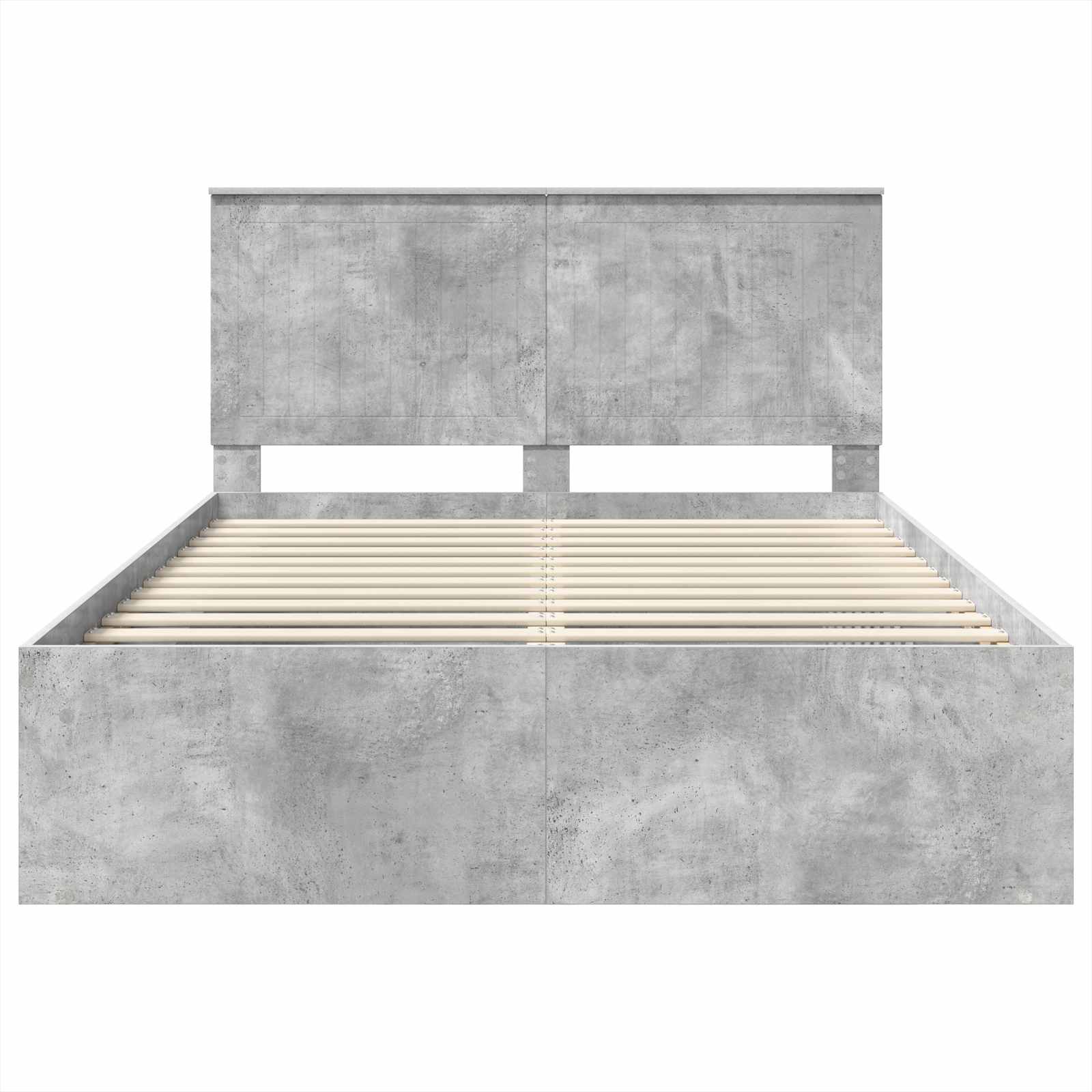 Krevetna konstrukcija Beton 140 x 190 cm Čvrsto borovo drvo