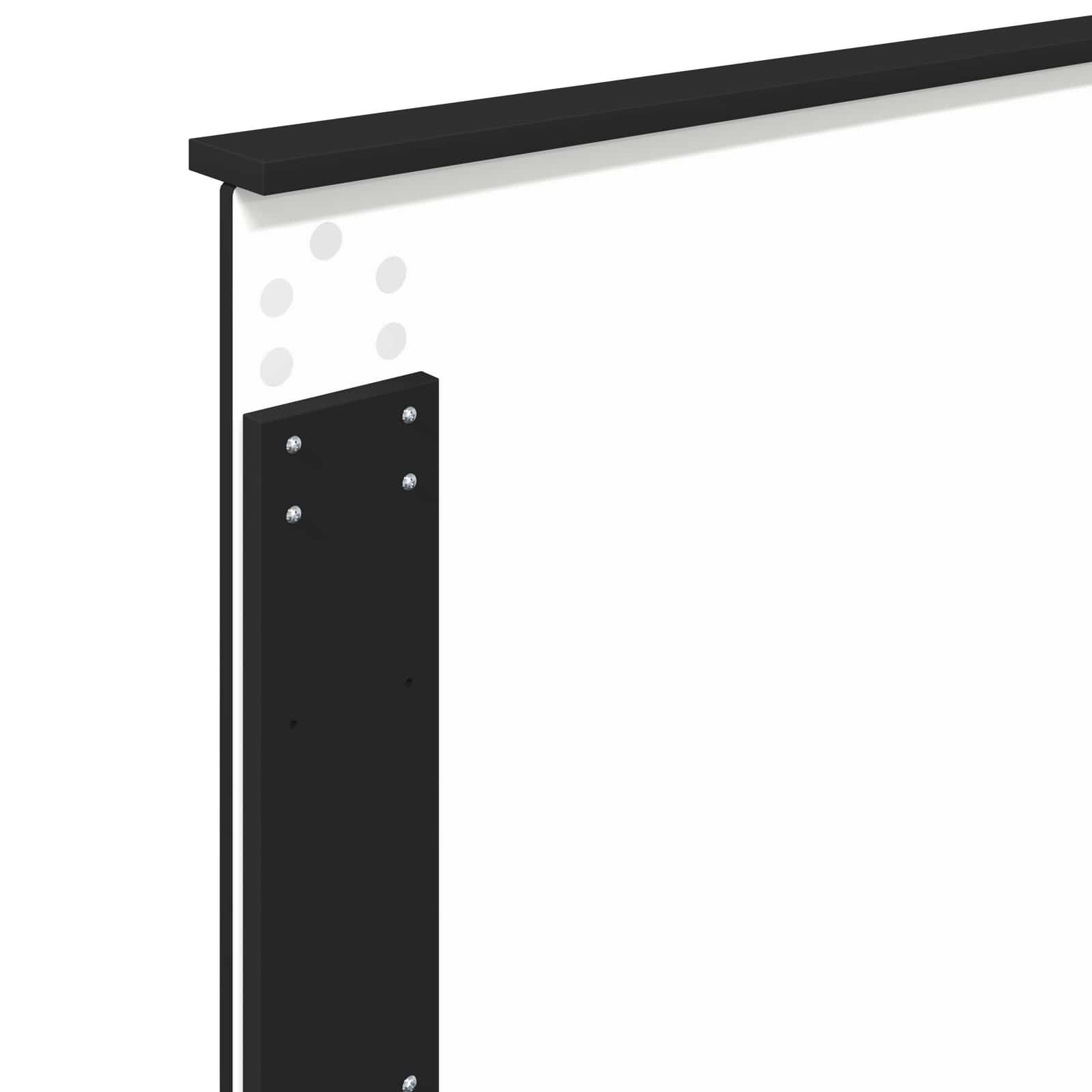 Krevetna konstrukcija Crna 100 x 200 cm Čvrsto borovo drvo